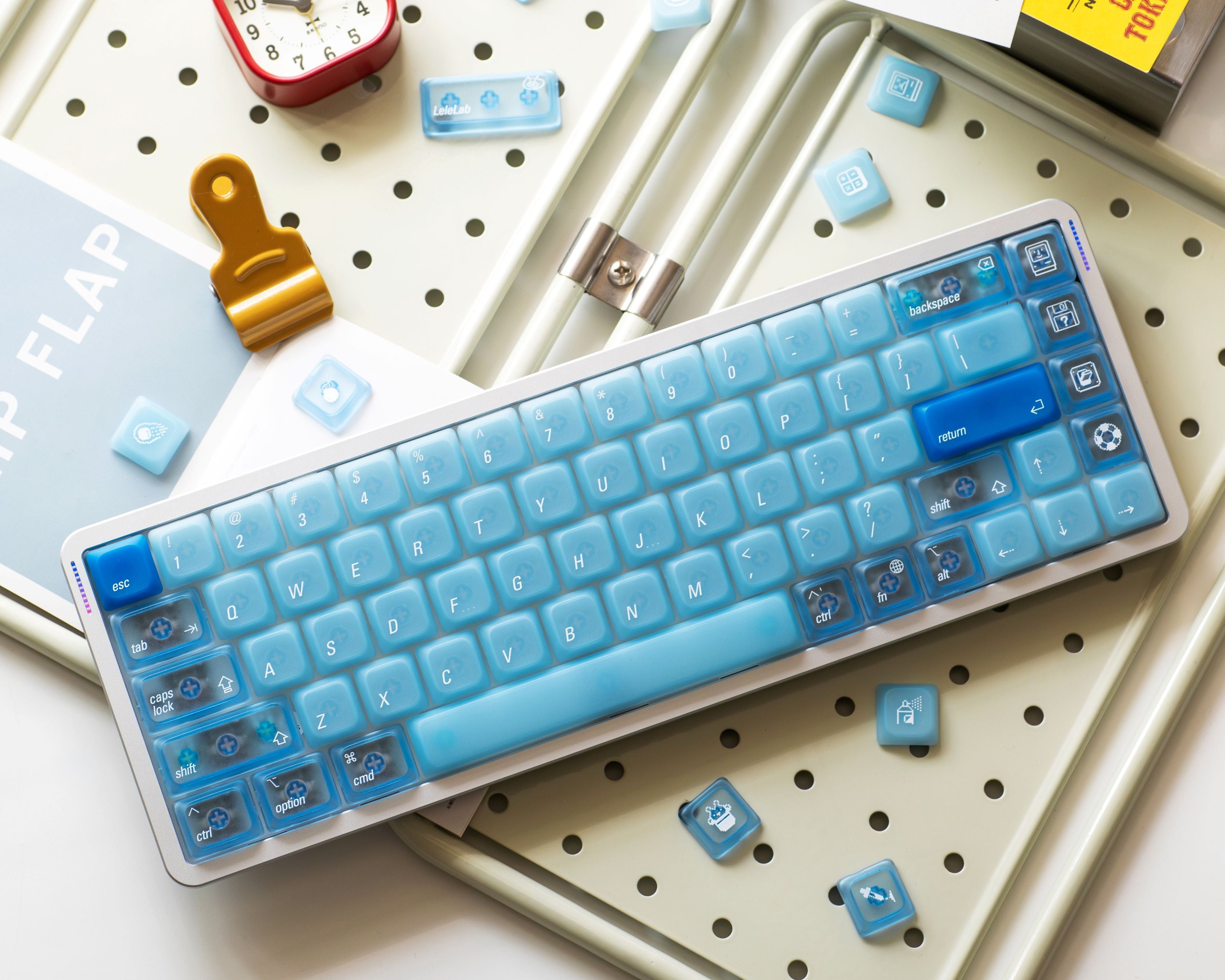 In Stock] LeleLab LowSup-Ocean Blue Keycaps Set