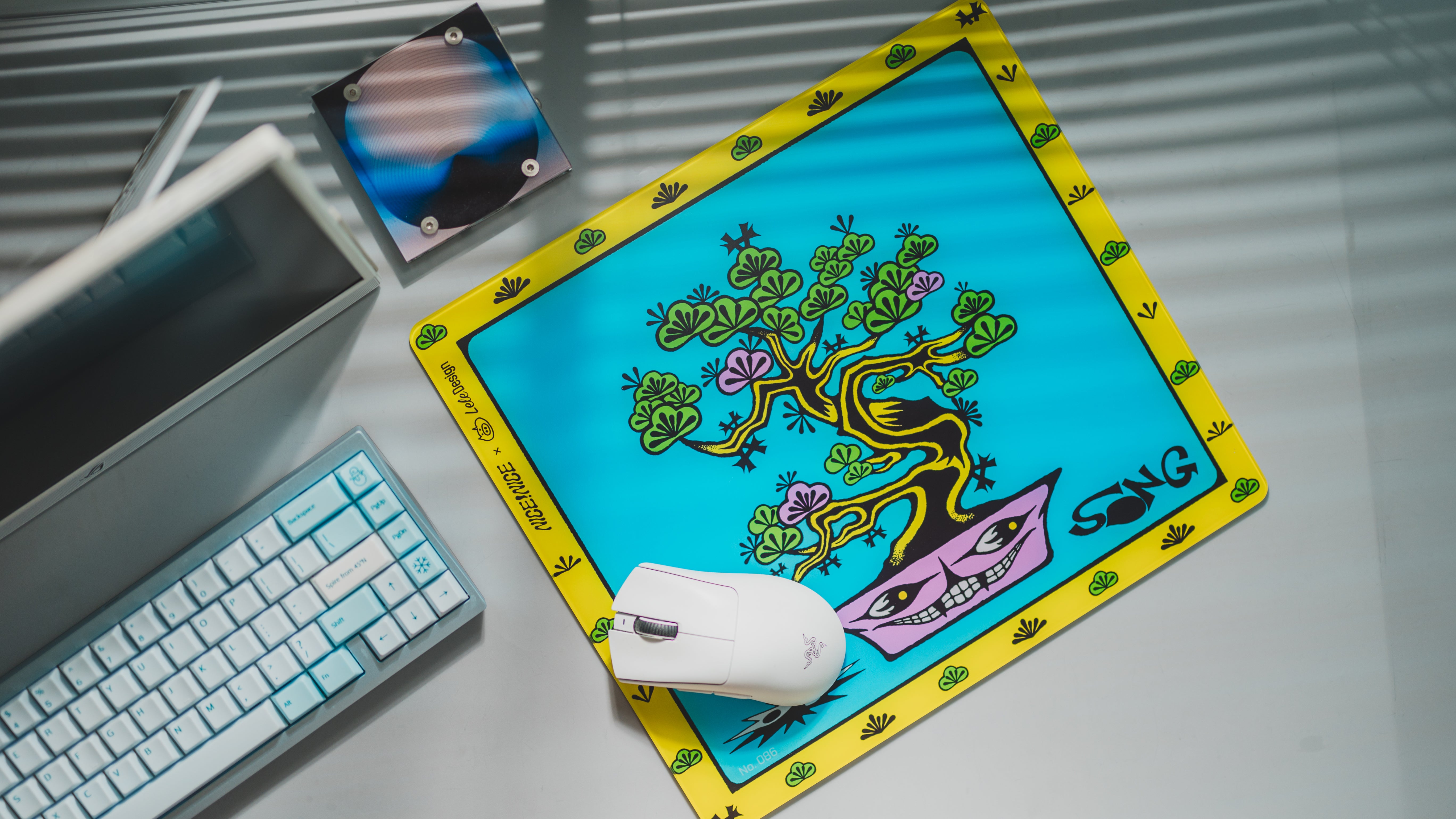 [In Stock] LeleDesign Curation Summer Camp Glass Mousepad（feat. NICE!NICE ®）