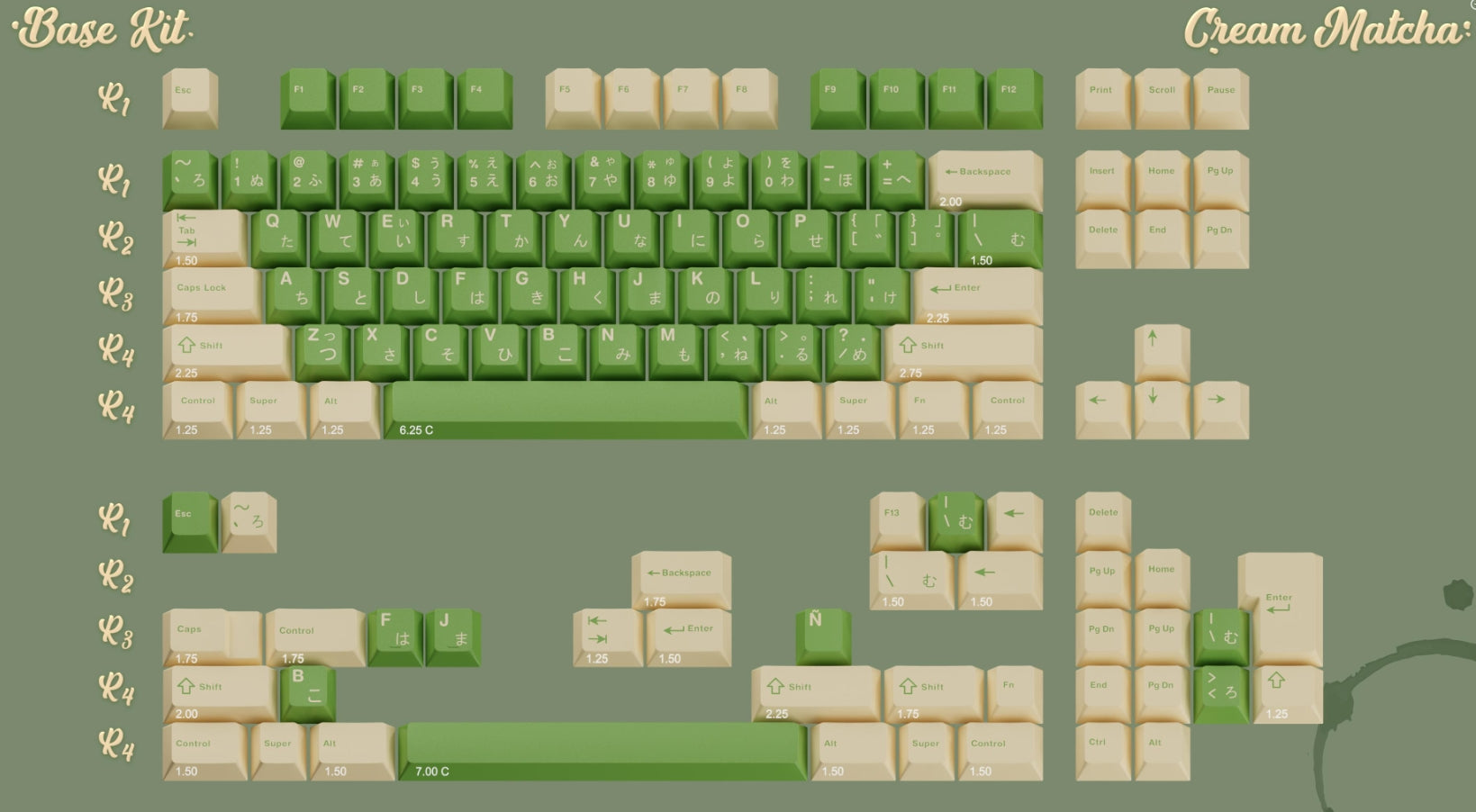 [In Stock] GMK Cream Matcha