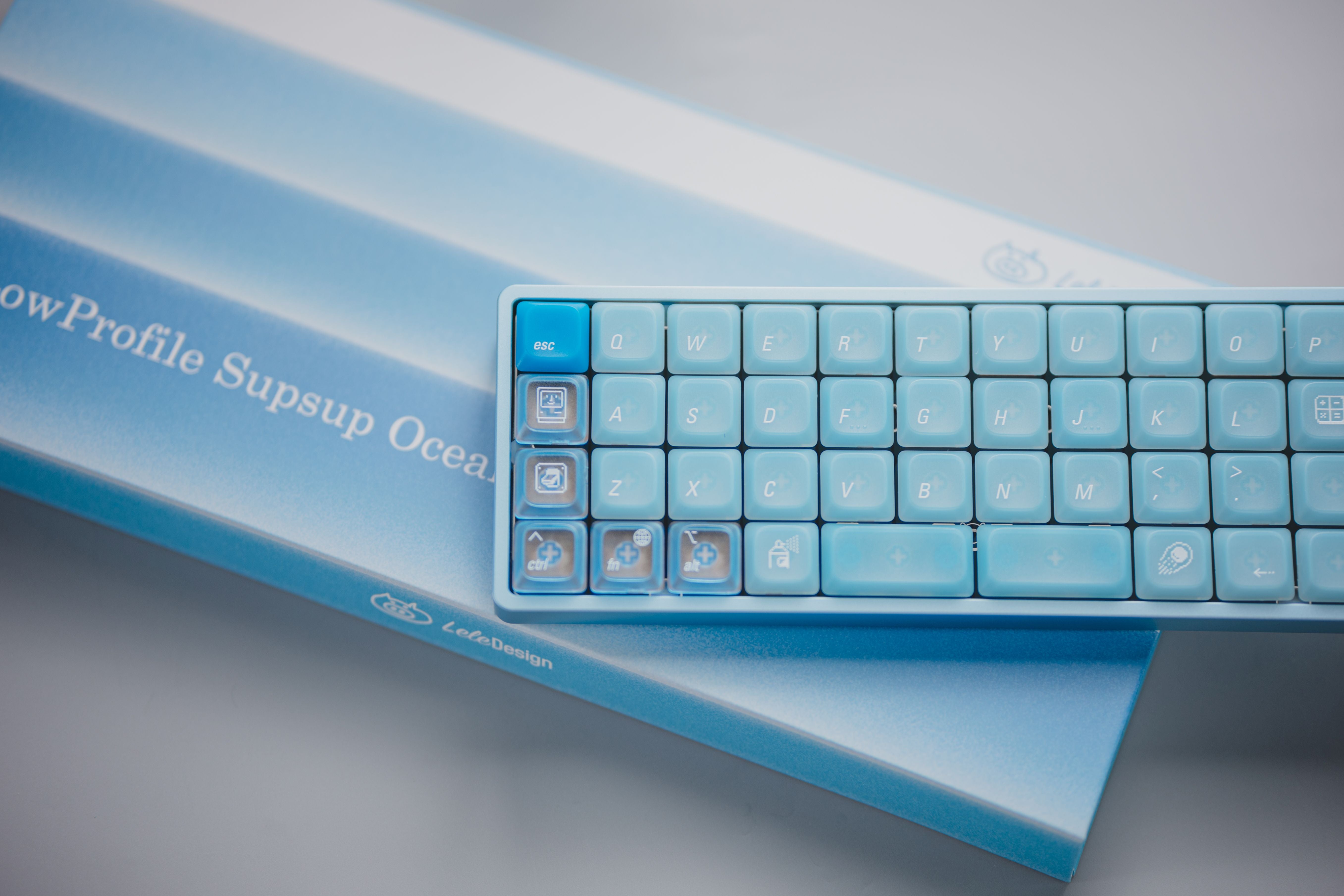 In Stock] LeleLab LowSup-Ocean Blue Keycaps Set