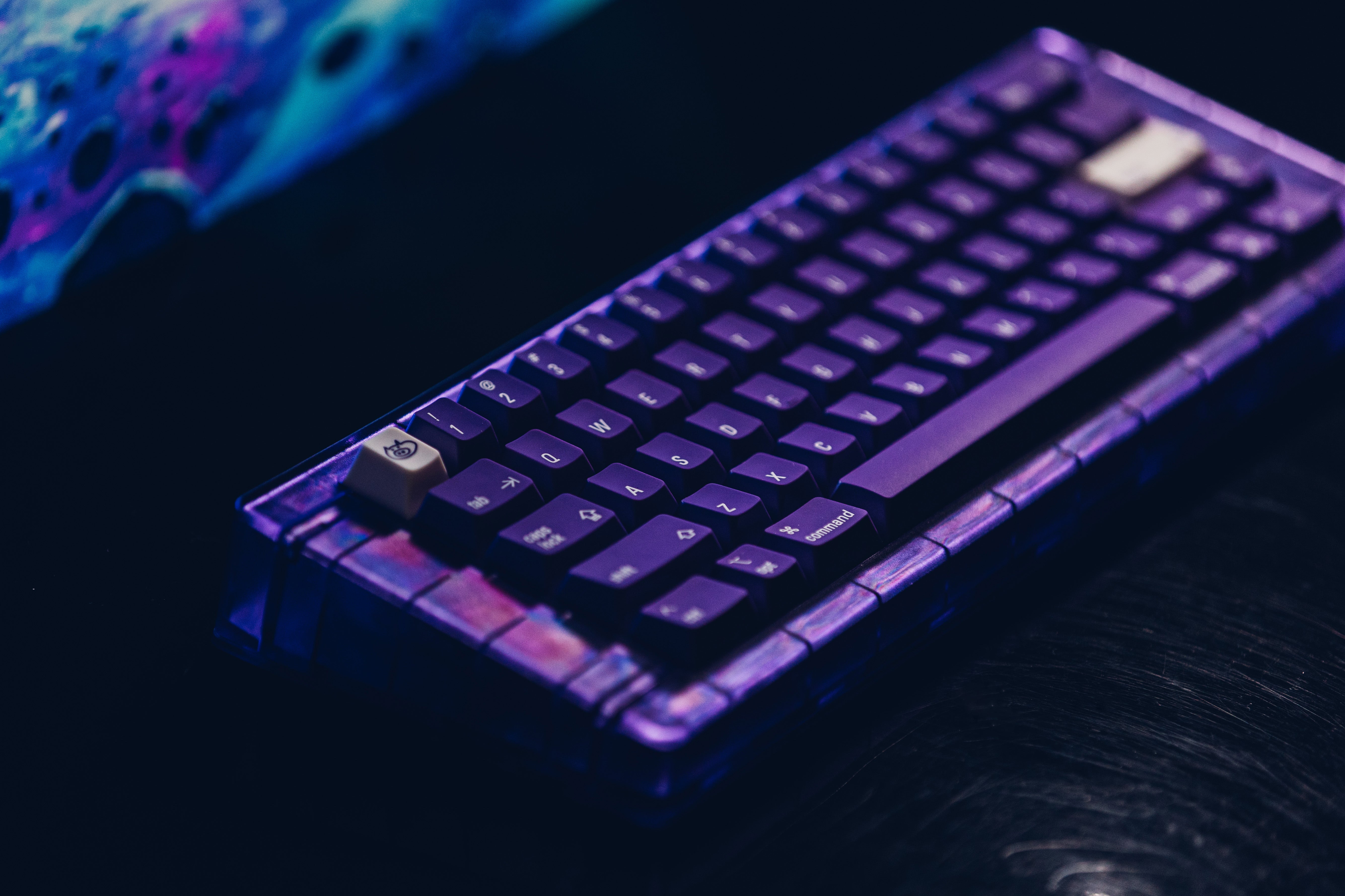 [In Stock] BBOX60 Cyberspace Translucent Purple PreBuilt Ready-to-use Keyboard