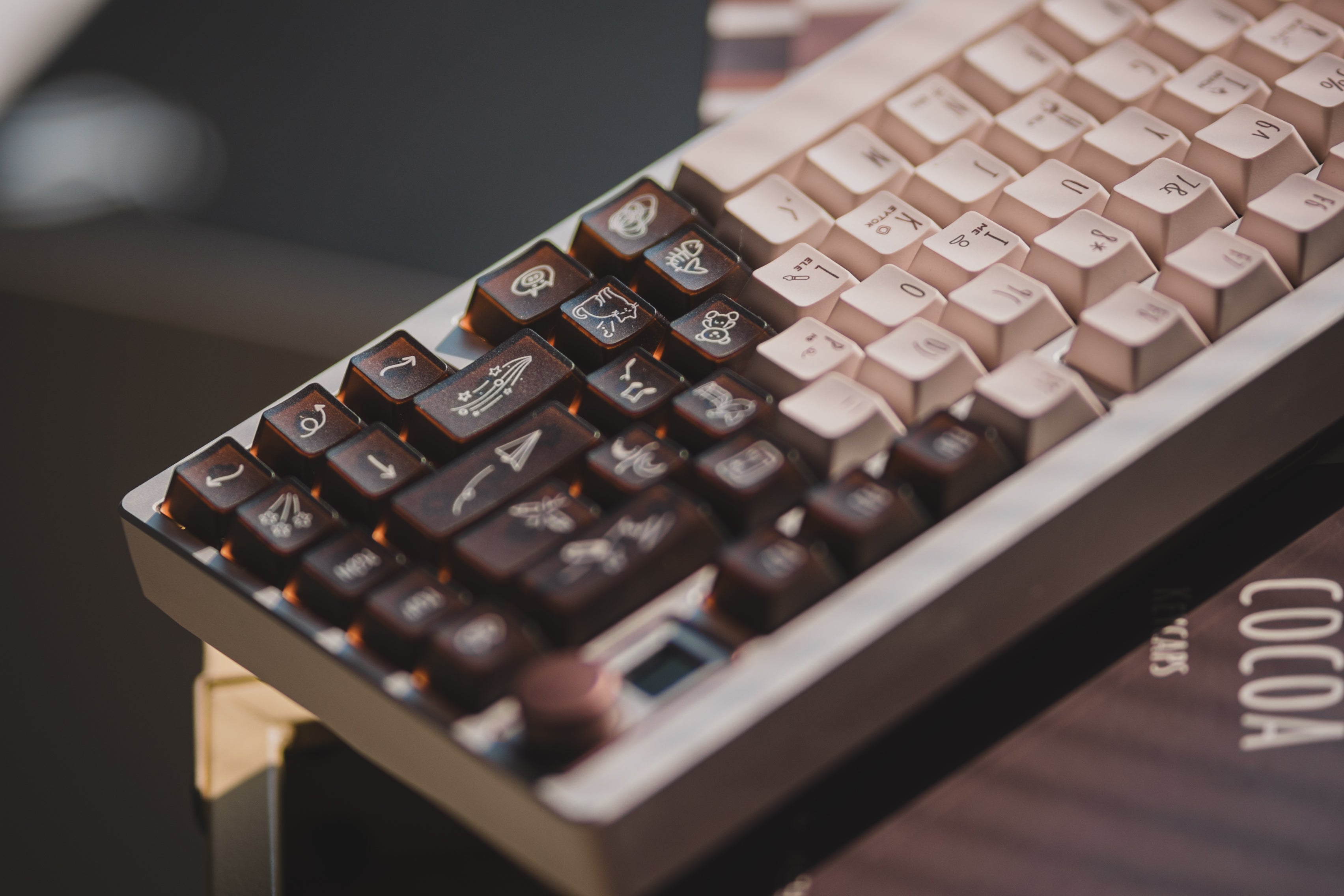 In Stock] LeleLab x KeyTok Good Night,Cocoa Keycaps Set