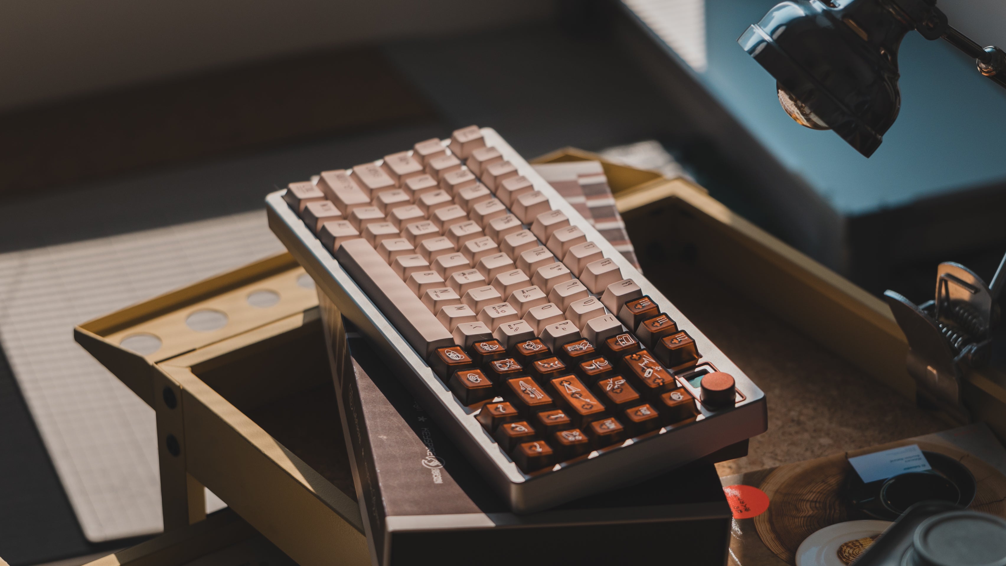 In Stock] LeleLab x KeyTok Good Night,Cocoa Keycaps Set