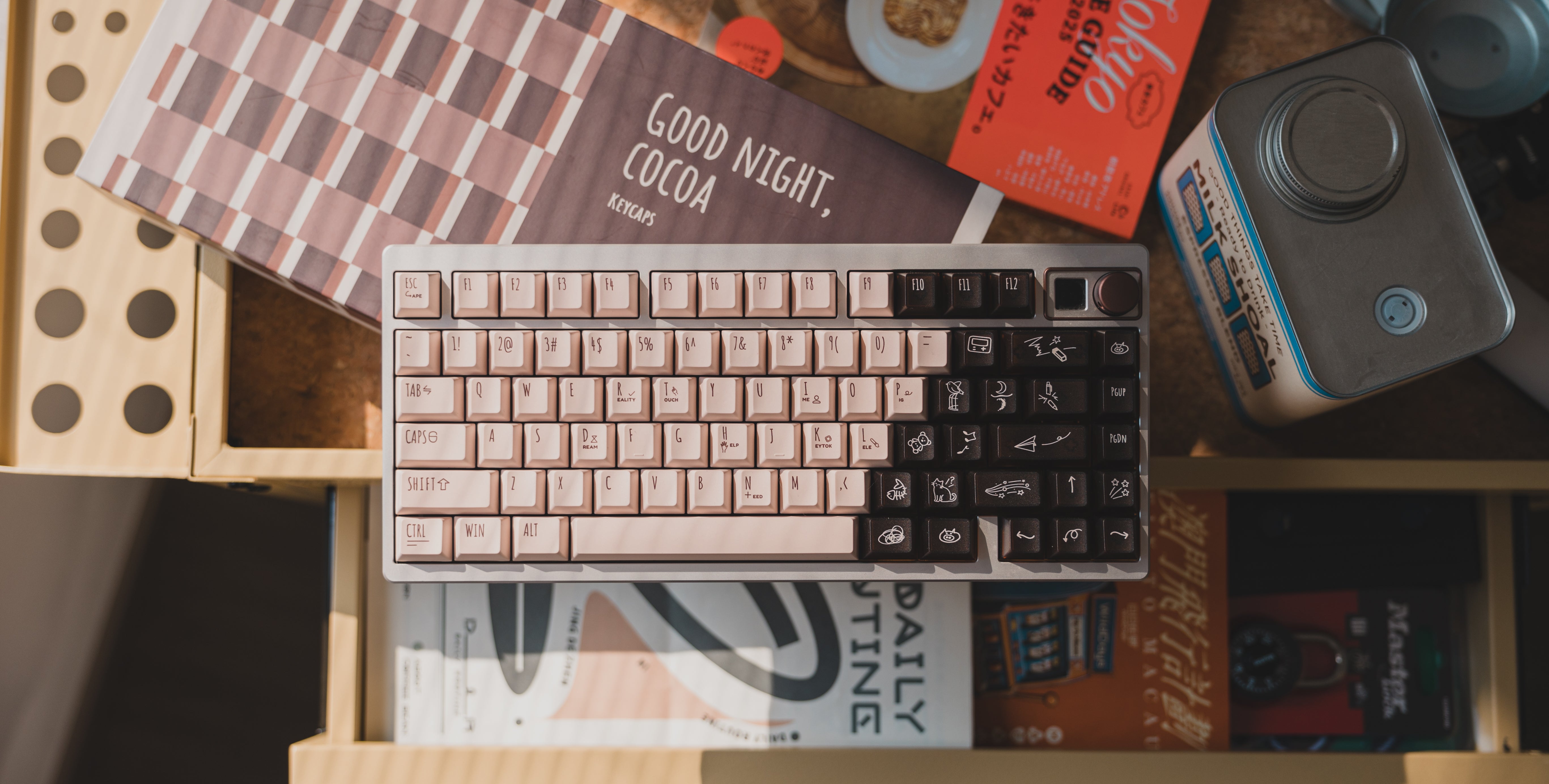 [In Stock] LeleLab x KeyTok Good Night,Cocoa Keycaps Set