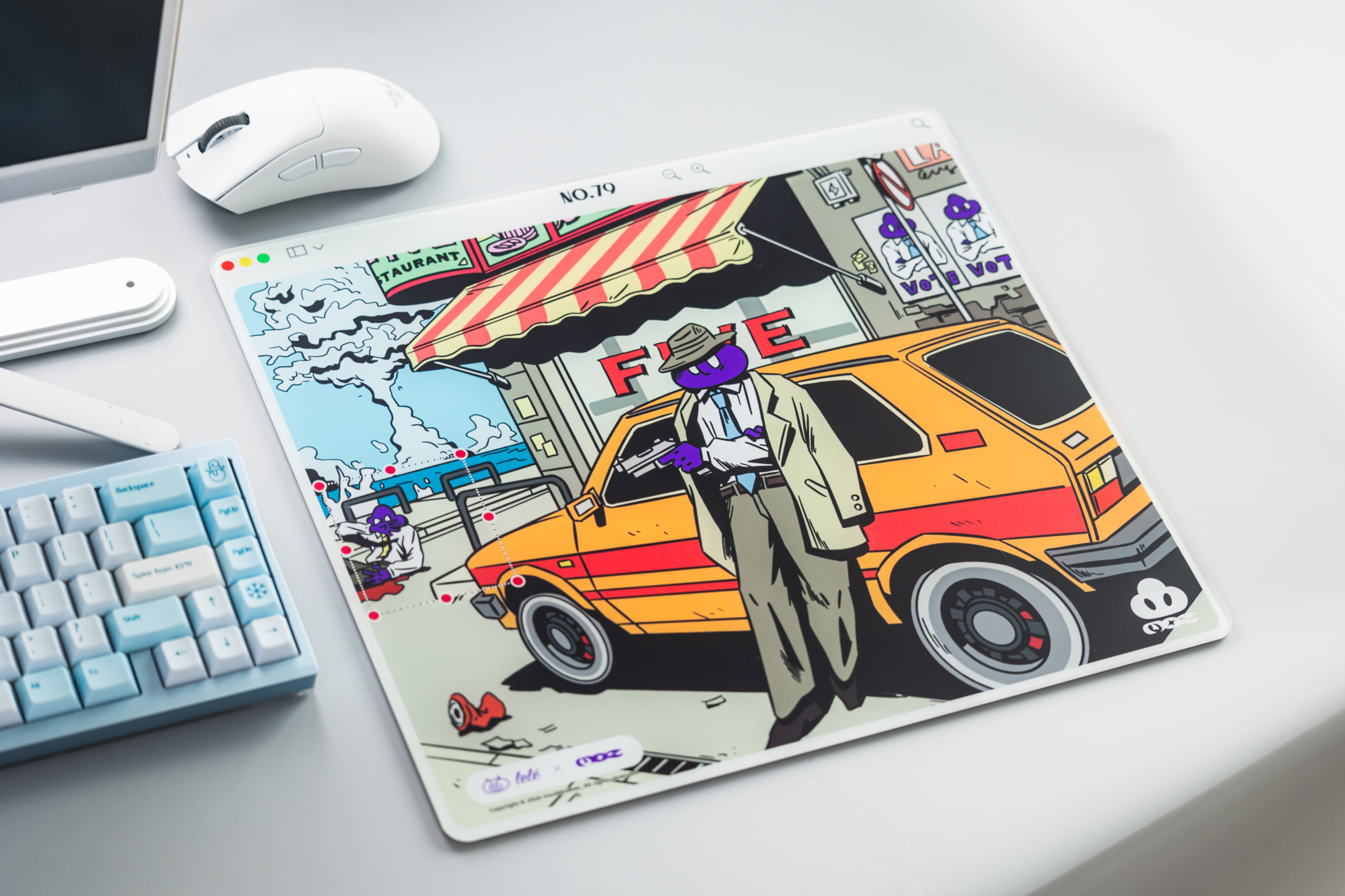[In Stock] LeleDesign x Mozkito Leee Glass Mousepad