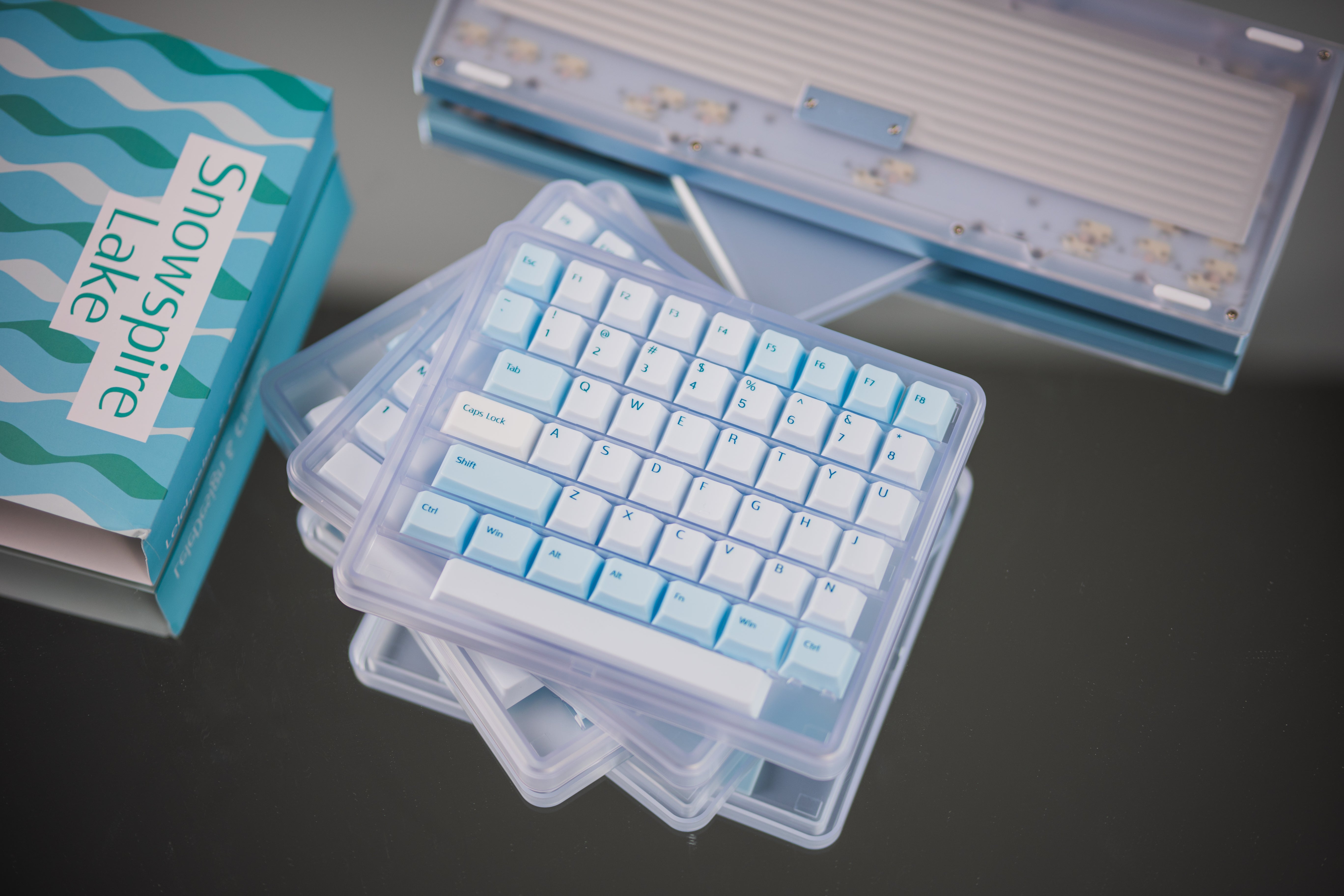[In Stock] LeleLab x Cheese Snowspire Lake Keycaps Set