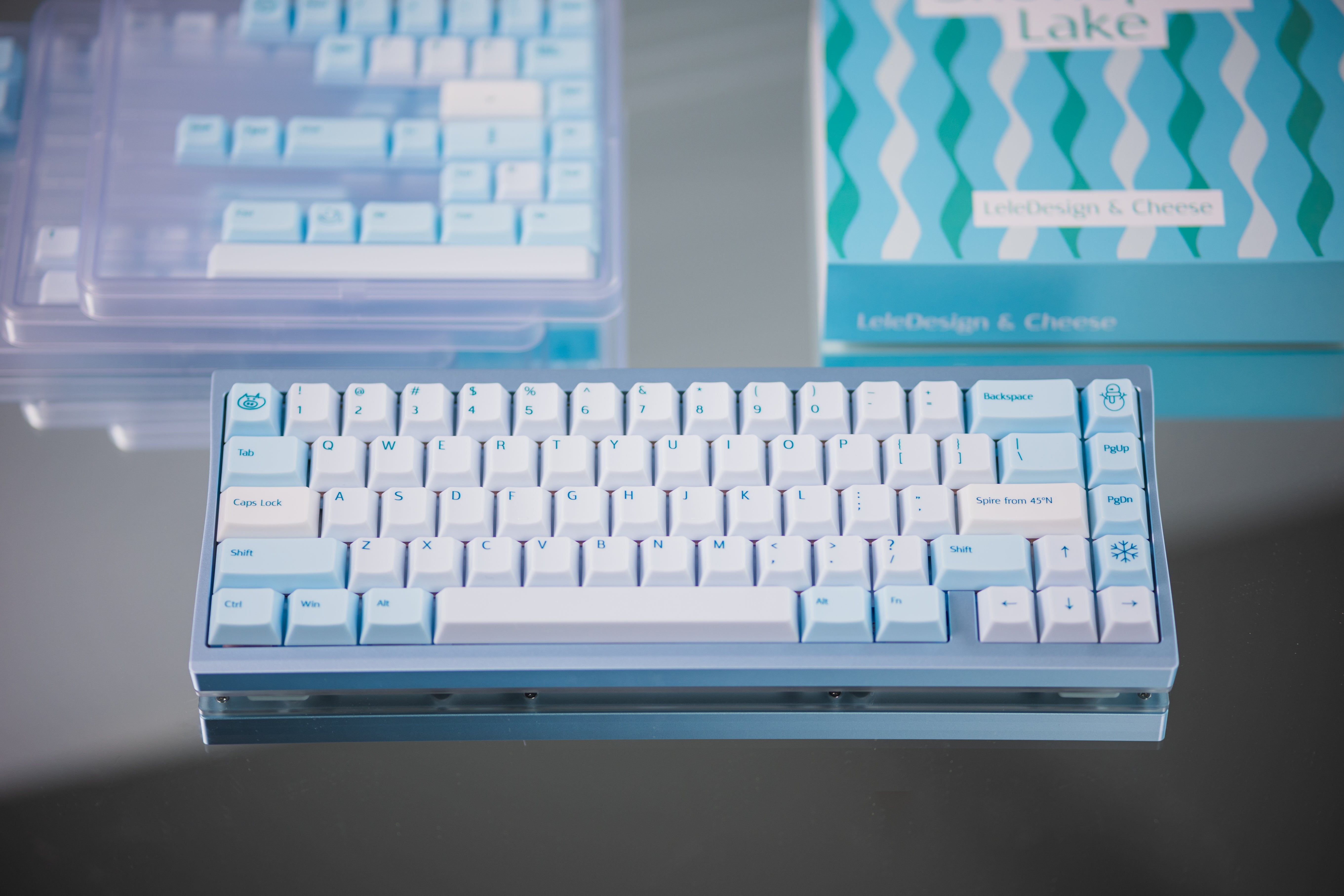 [In Stock] LeleLab x Cheese Snowspire Lake Keycaps Set