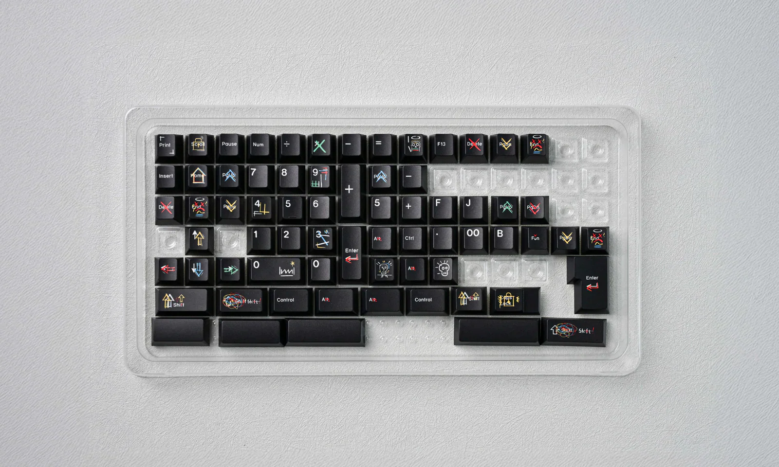 [In Stock] Doodlecaps Nakseo Black keycaps