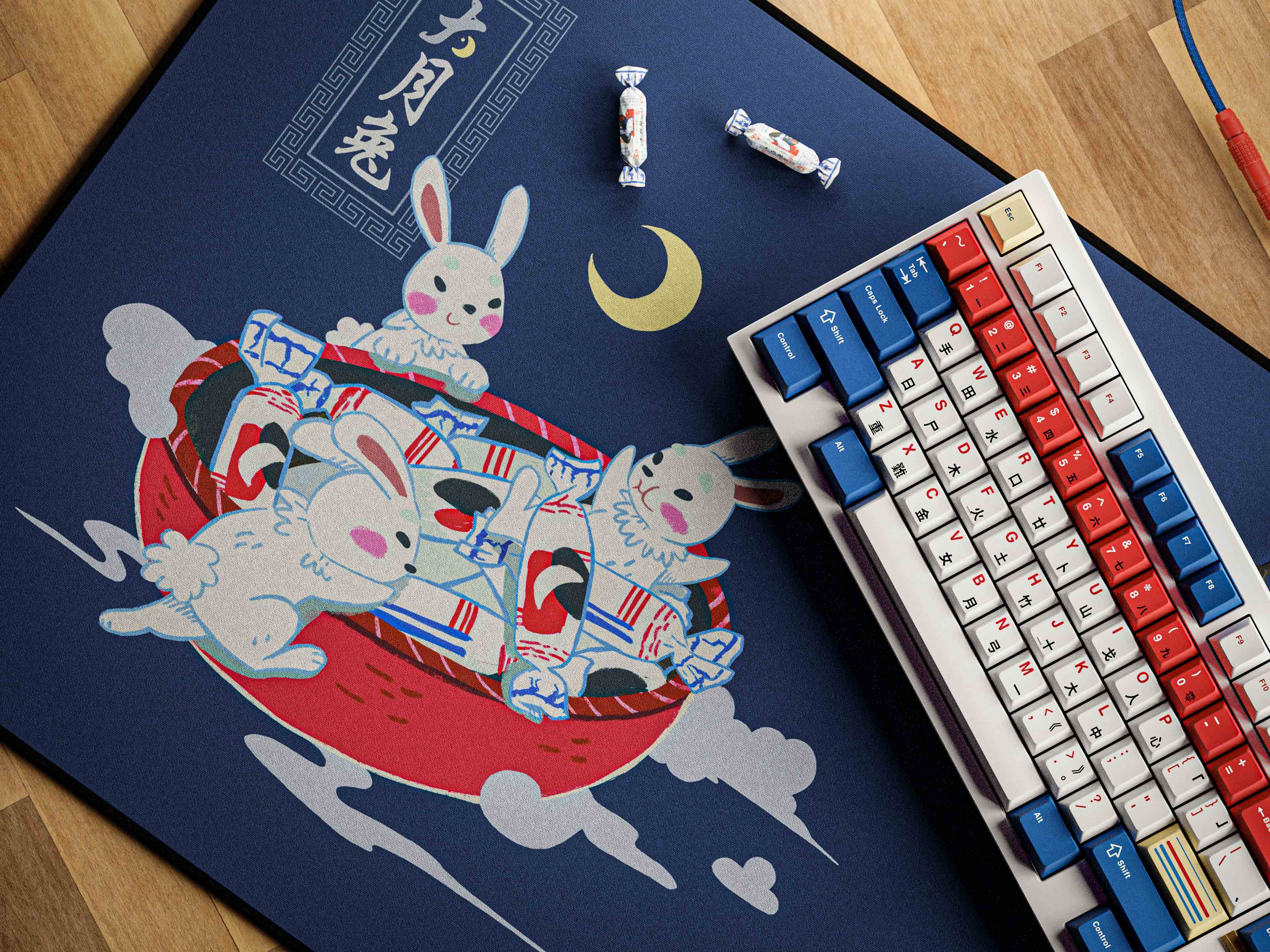 [Group Buy] Keykobo Moon Rabbit Deskmat