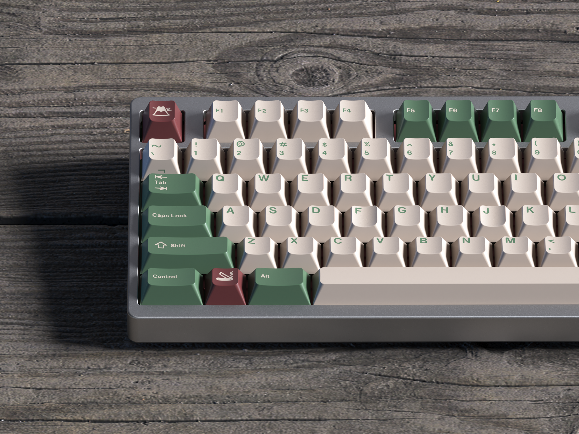 GMK Camping R3 Cherry Profile Double Shot ABS Keycap Set - Thumbnail 4