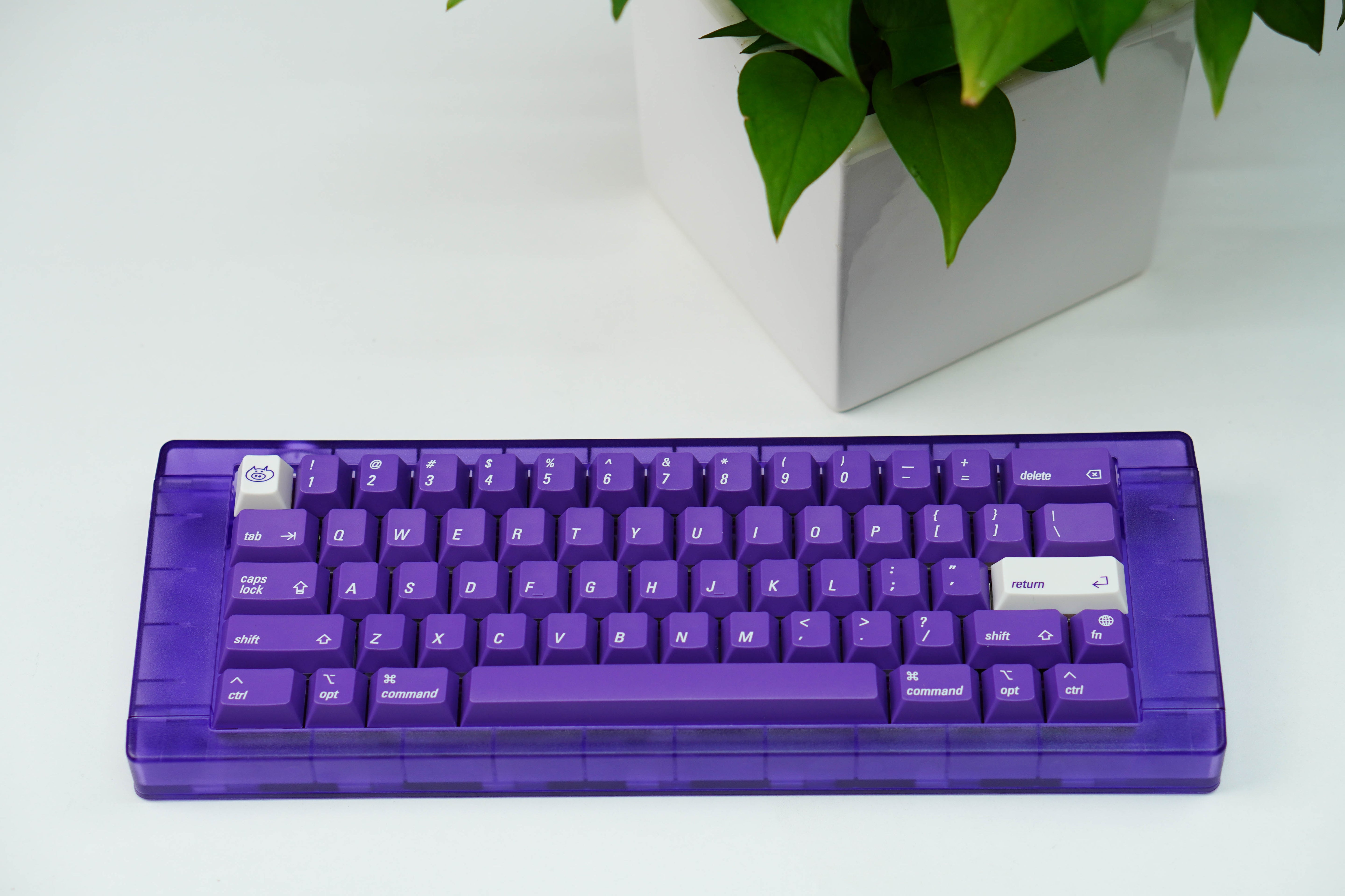 [In Stock] BBOX60 Cyberspace Translucent Purple PreBuilt Ready-to-use Keyboard