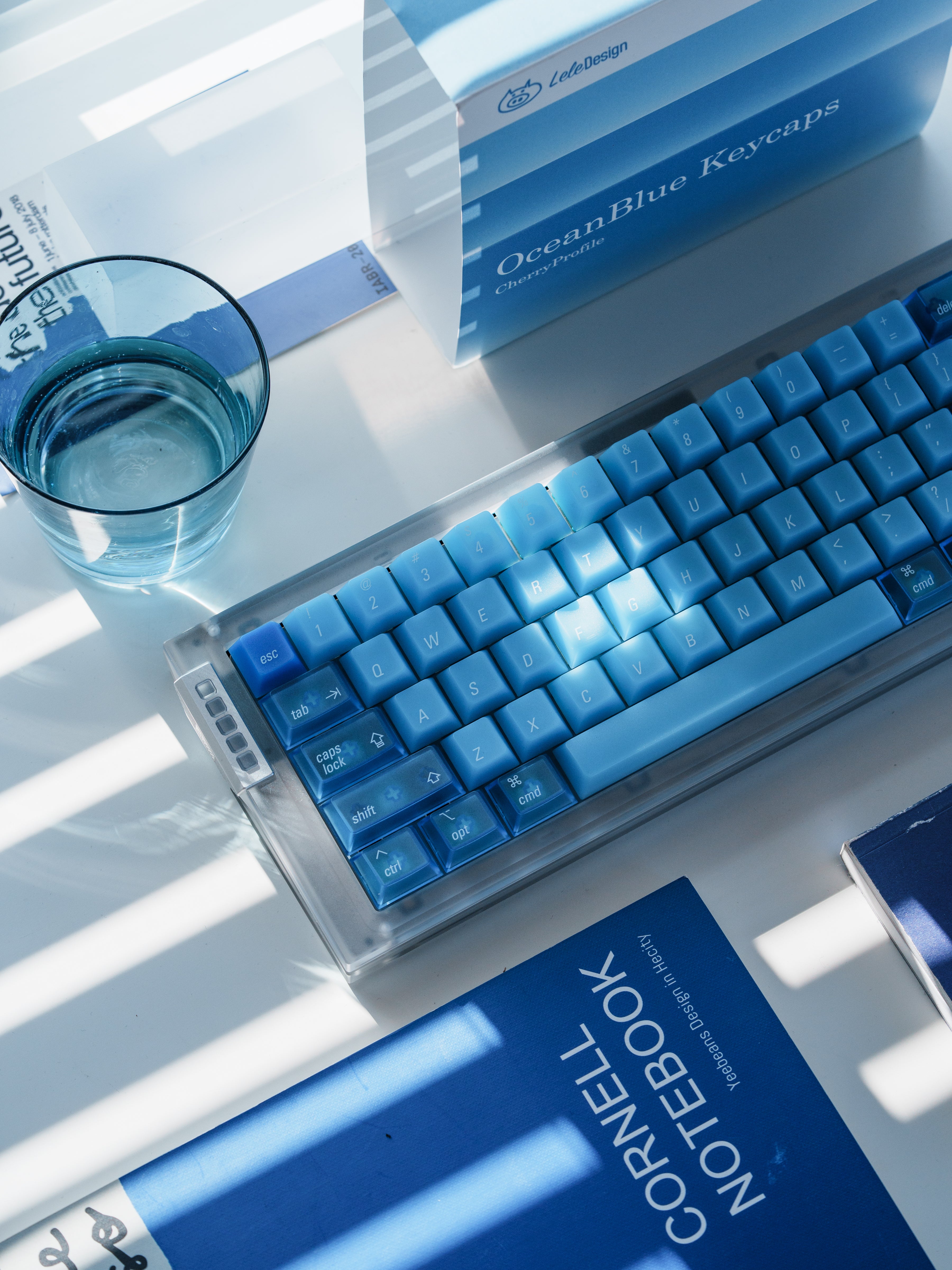 [In Stock] LeleDesign Ocean Blue Cherry Profile Keycaps Set
