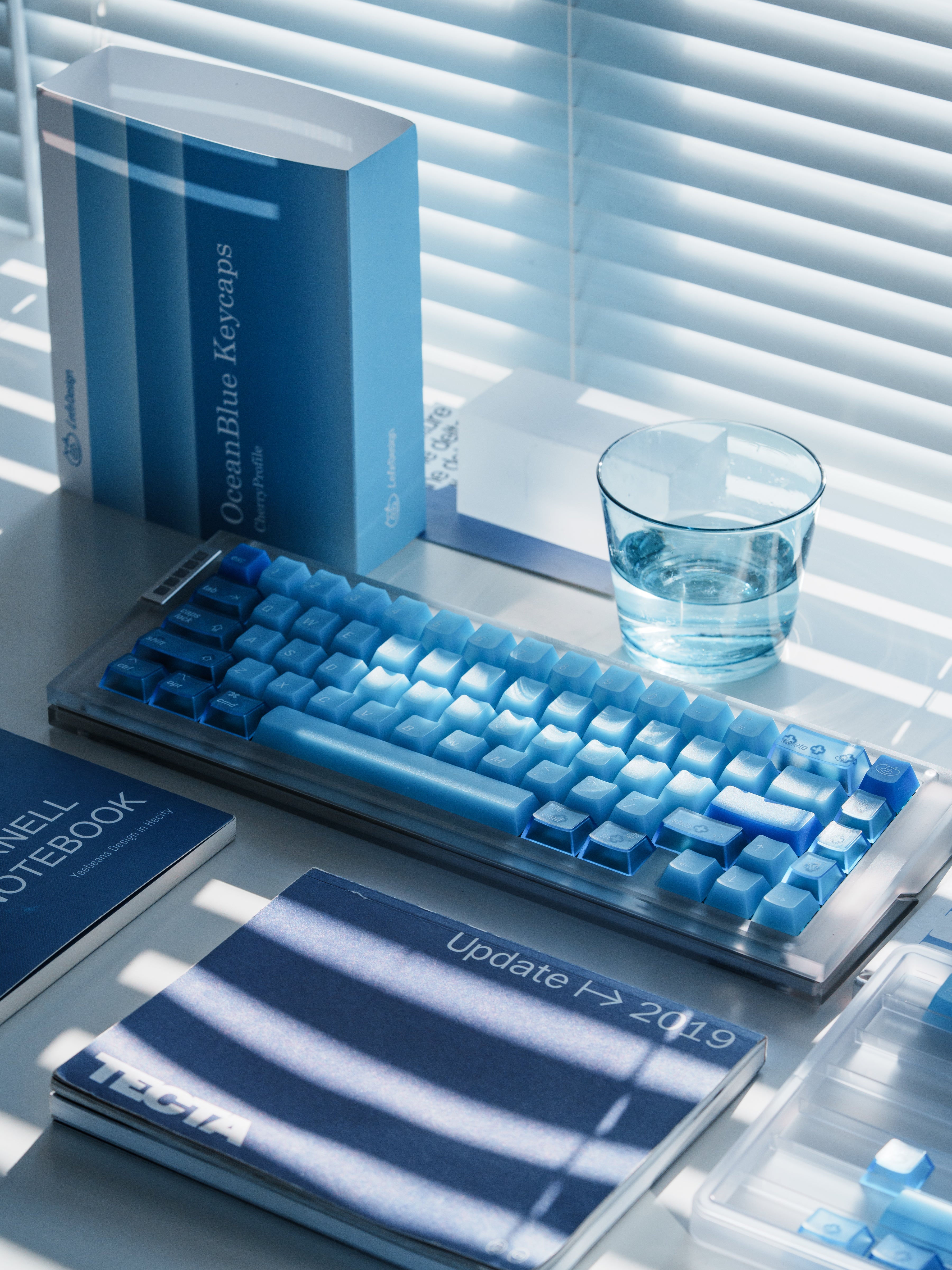[In Stock] LeleDesign Ocean Blue Cherry Profile Keycaps Set