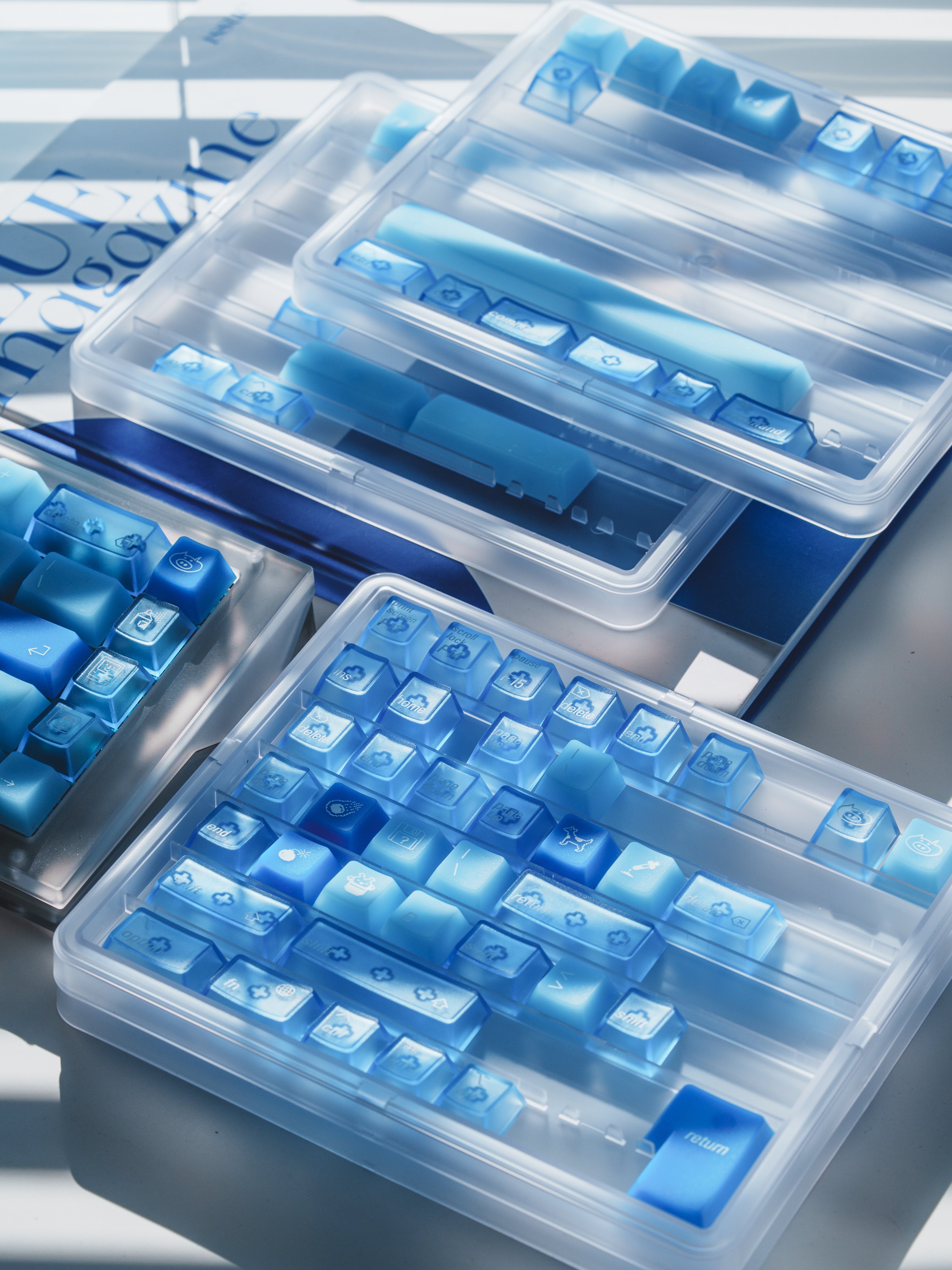 [In Stock] LeleDesign Ocean Blue Cherry Profile Keycaps Set