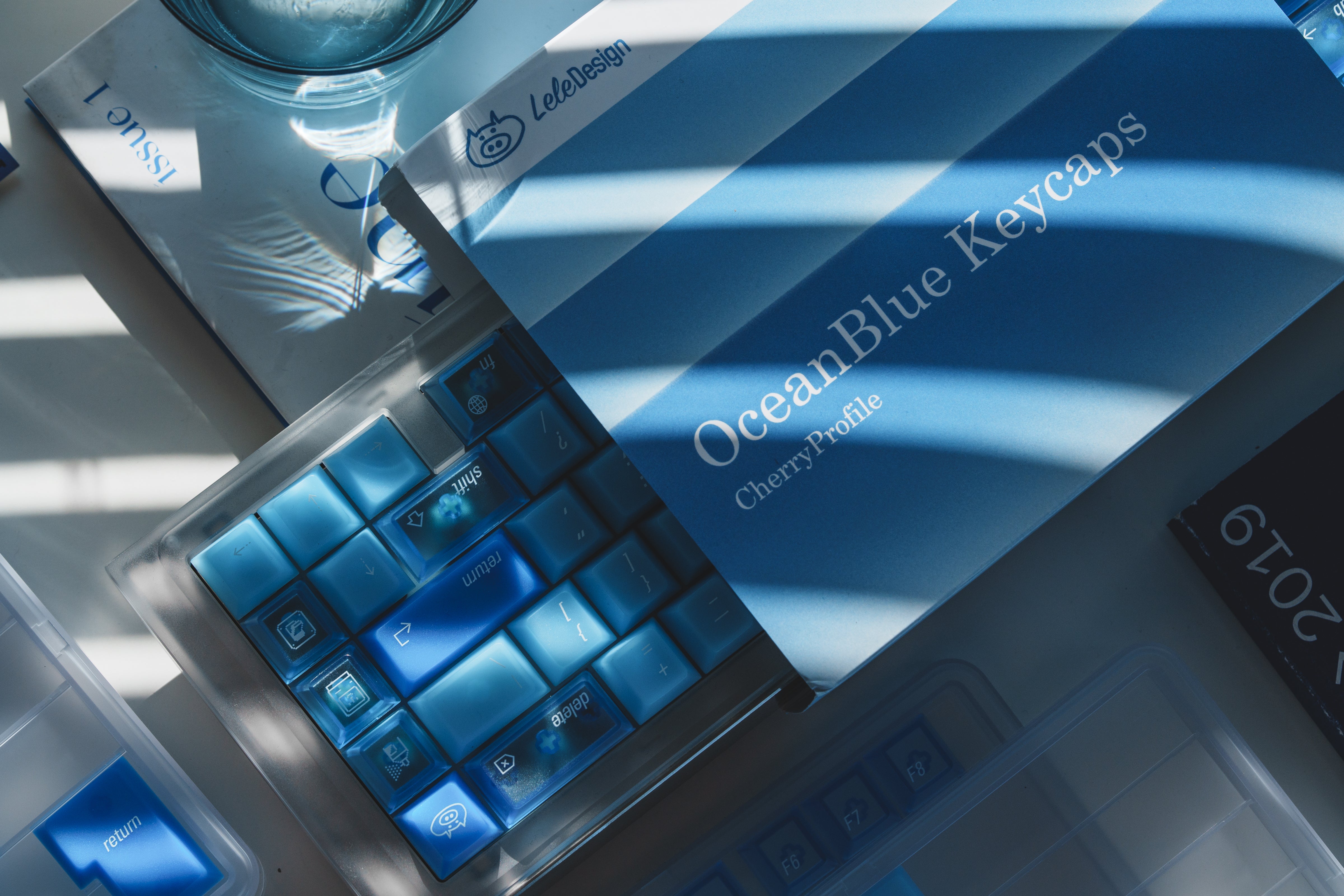 [In Stock] LeleDesign Ocean Blue Cherry Profile Keycaps Set