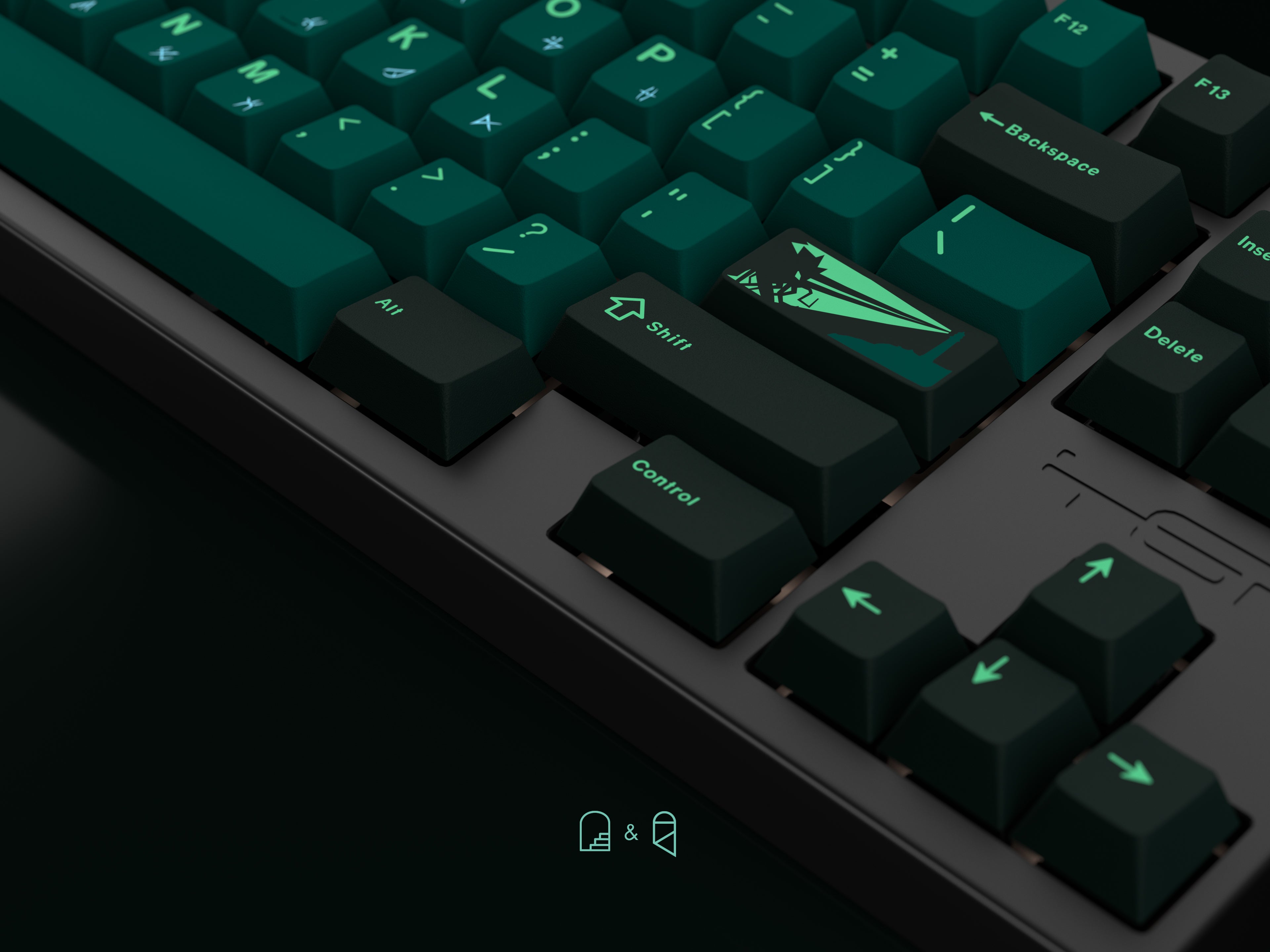 GMK Terror Below Cherry Profile Double Shot ABS Keycap Set
