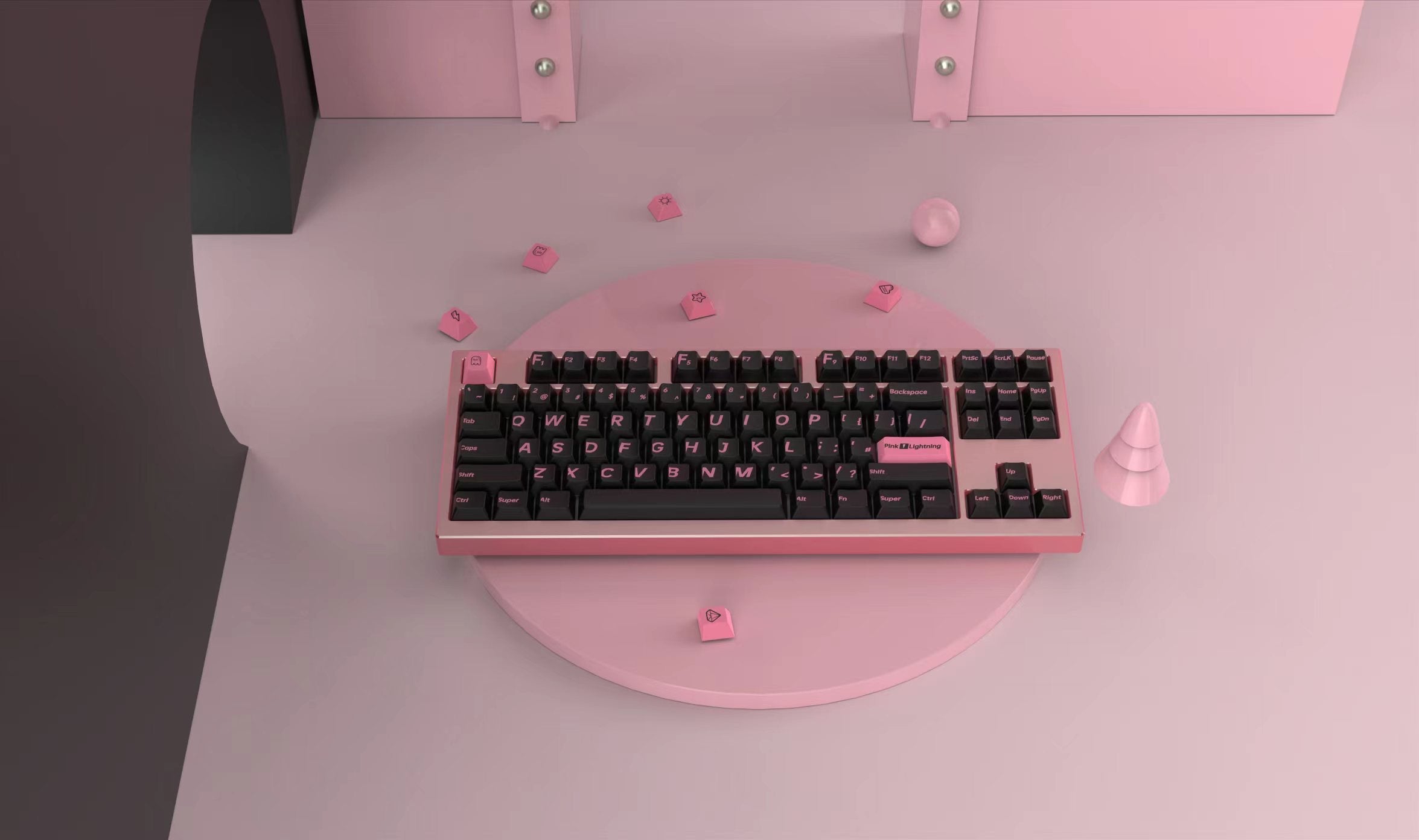 TomatoCaps PBT Pink Lightning - Thumbnail 4