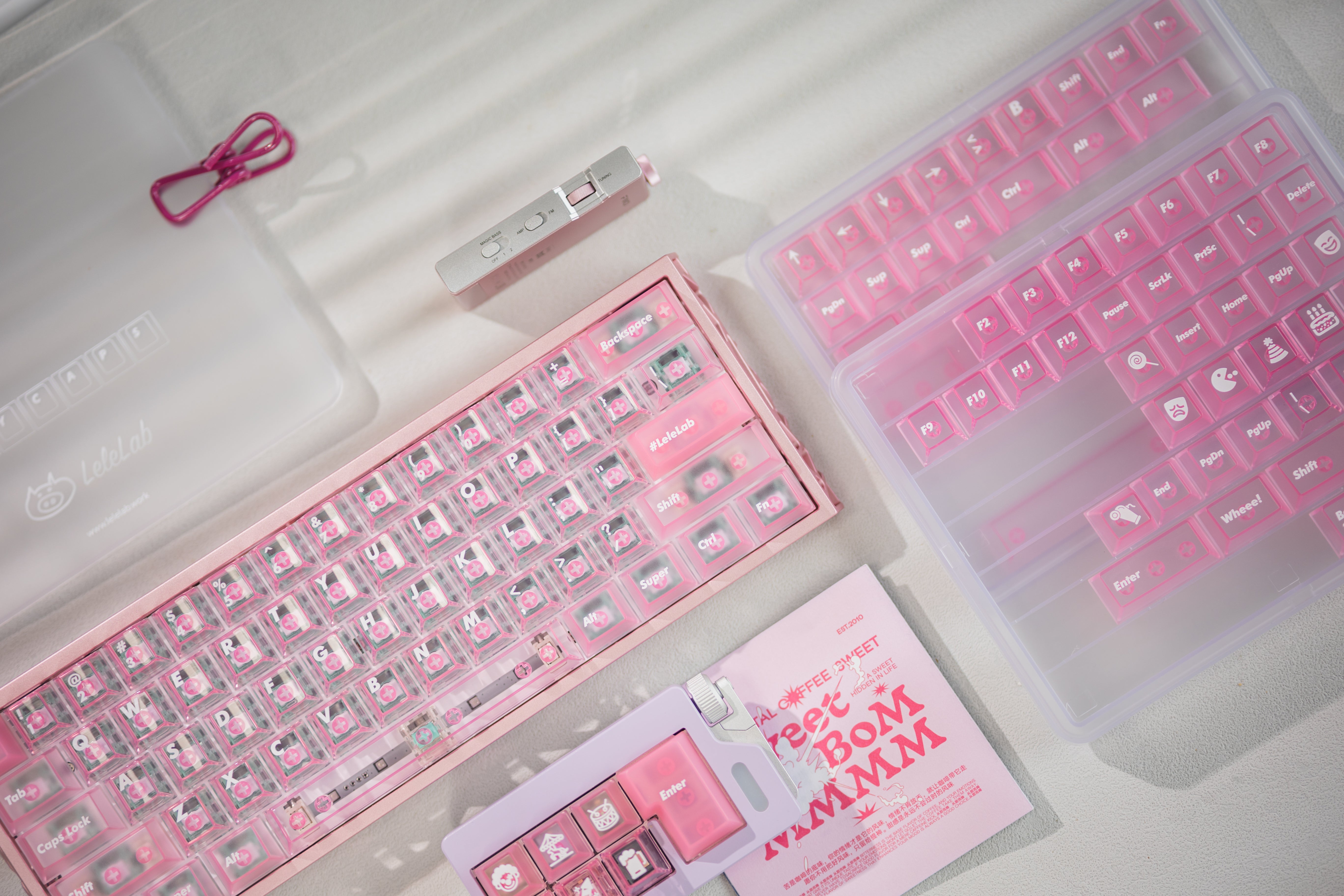 In Stock] LeleLab Pink Carnival Keycap Set