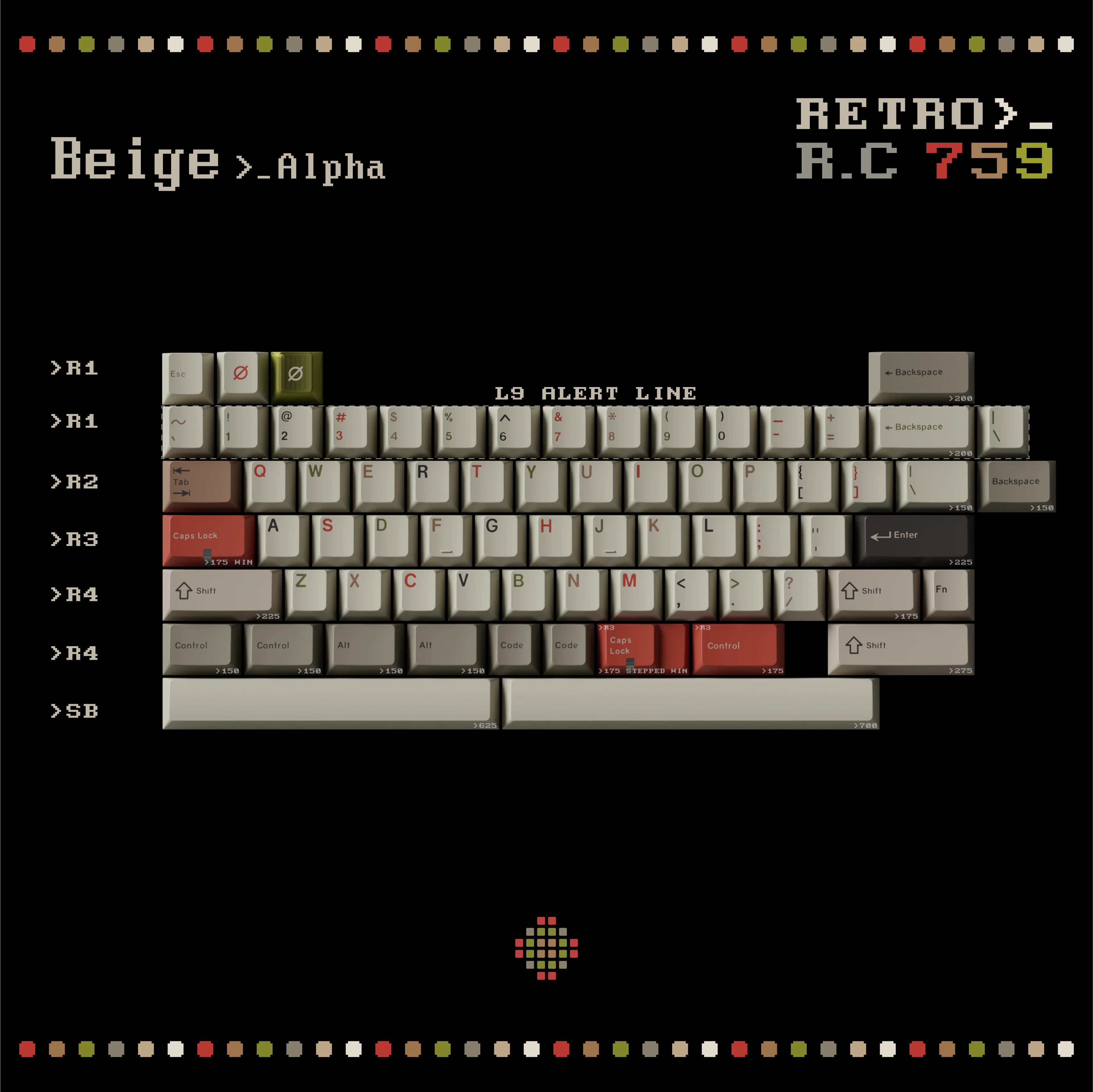 [In Stock] KeyKobo Retro>_R.C 759