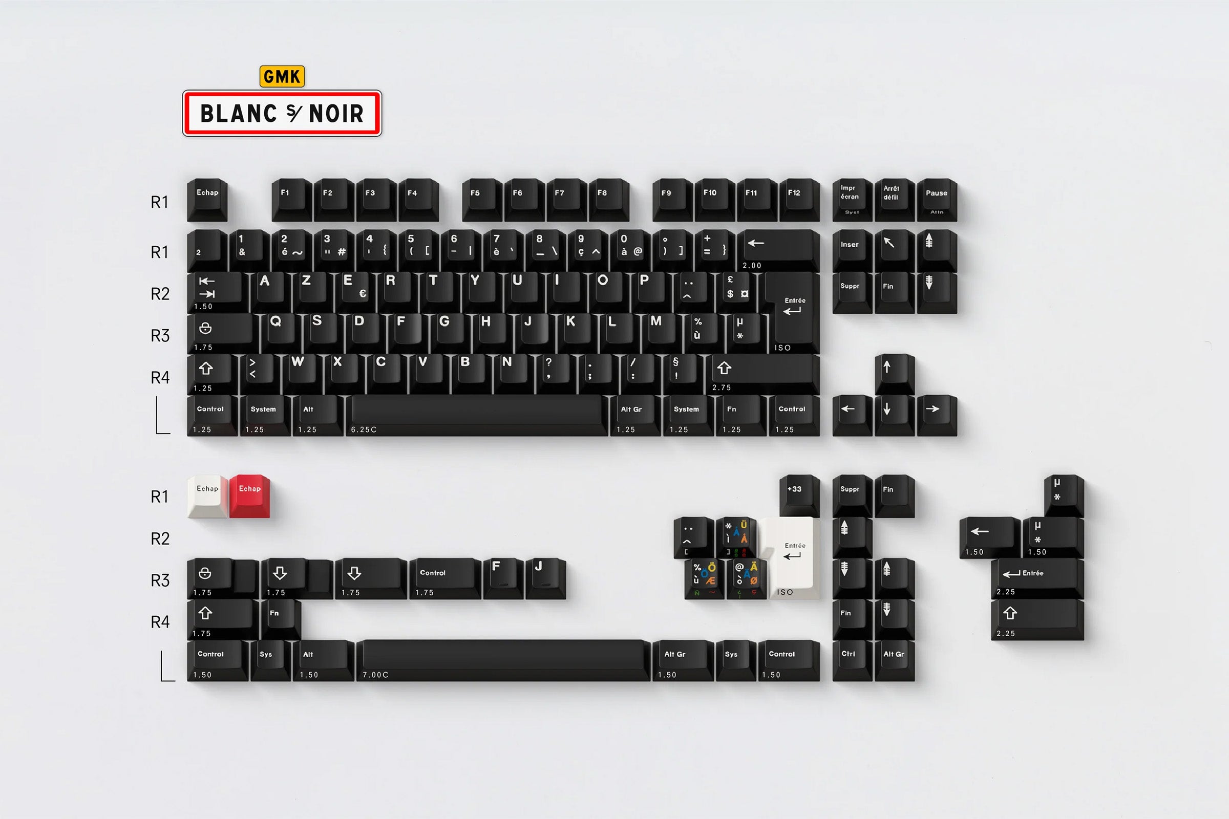 In Stock] GMK Blanc Sur Noir