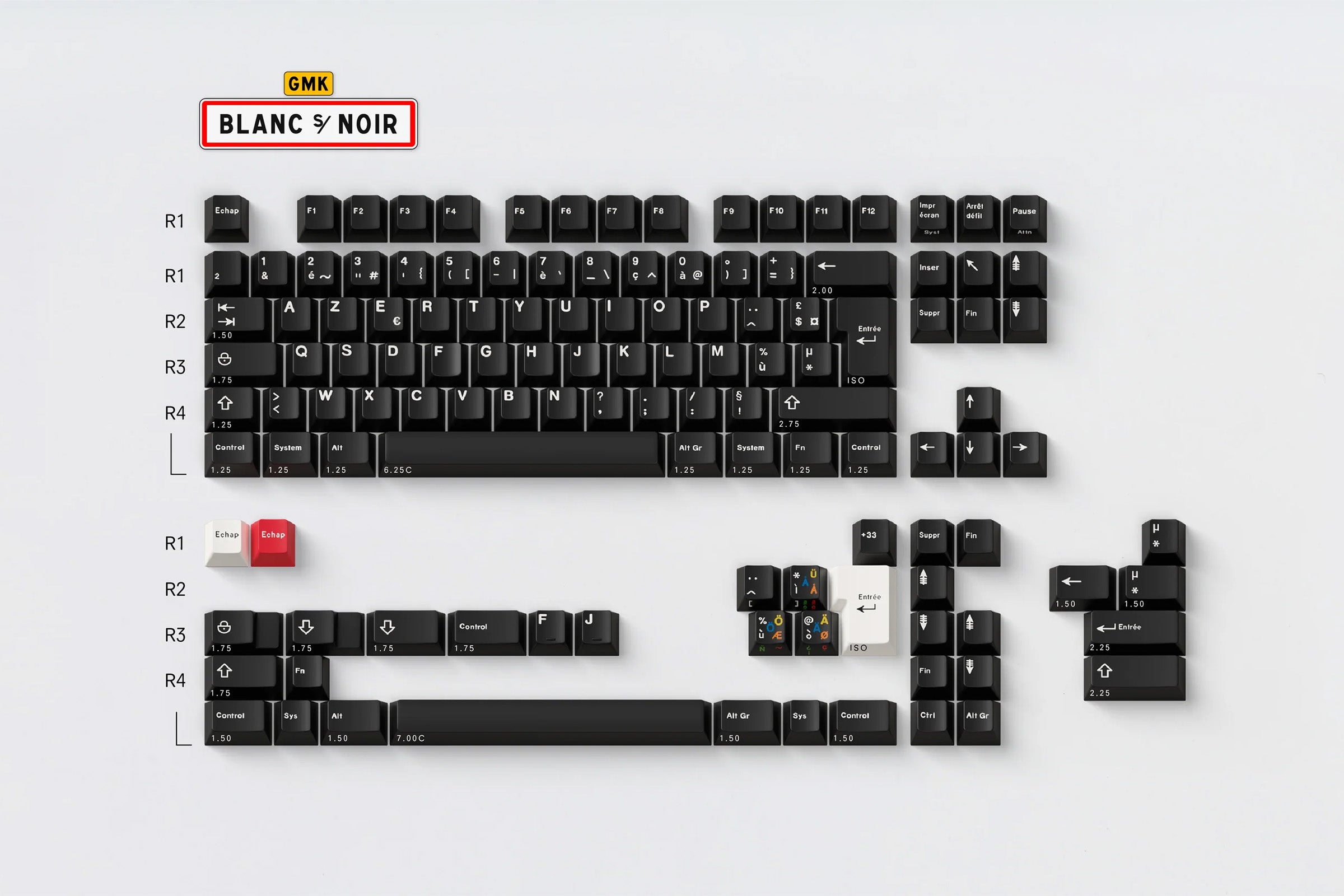 [In Stock] GMK Blanc Sur Noir