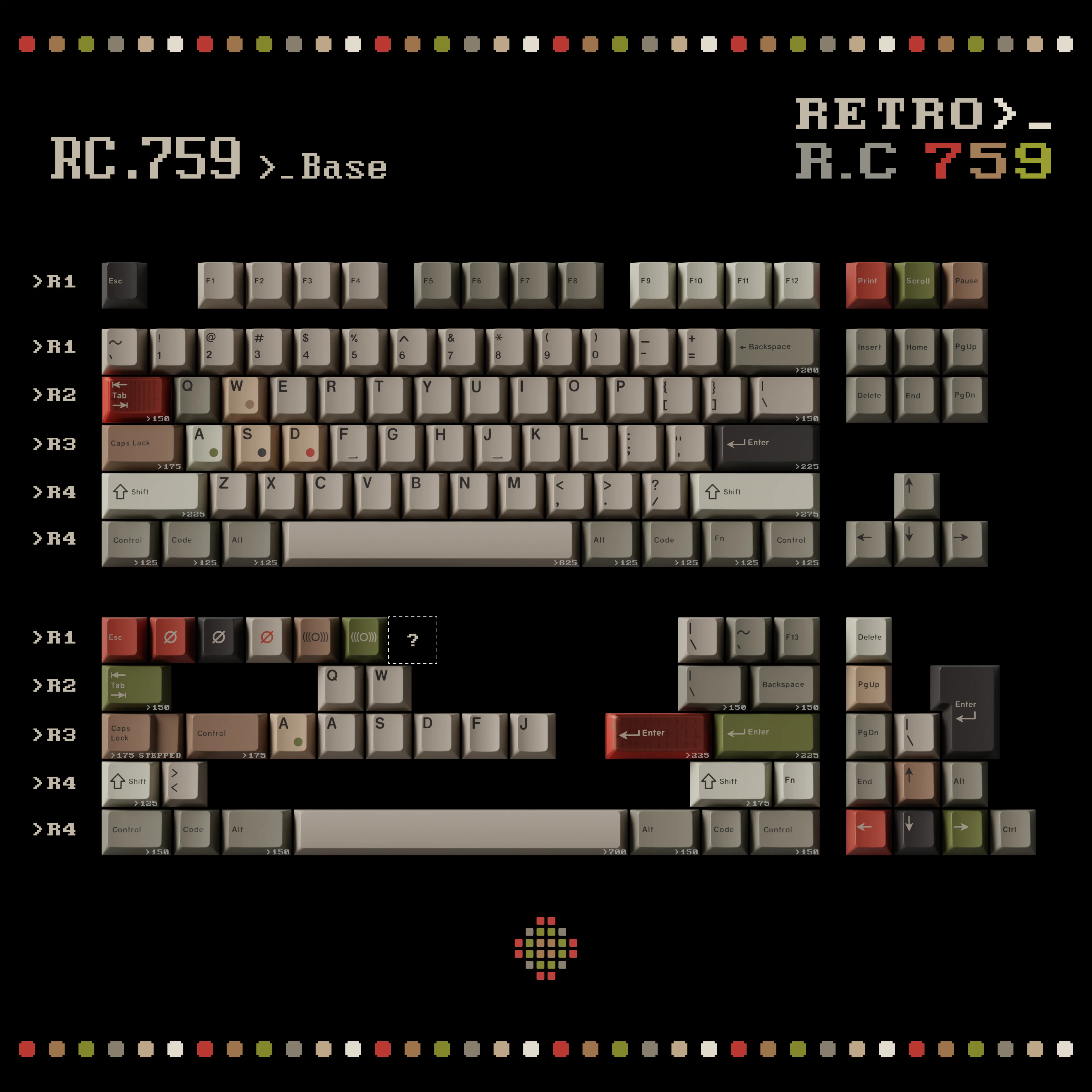 [In Stock] KeyKobo Retro>_R.C 759