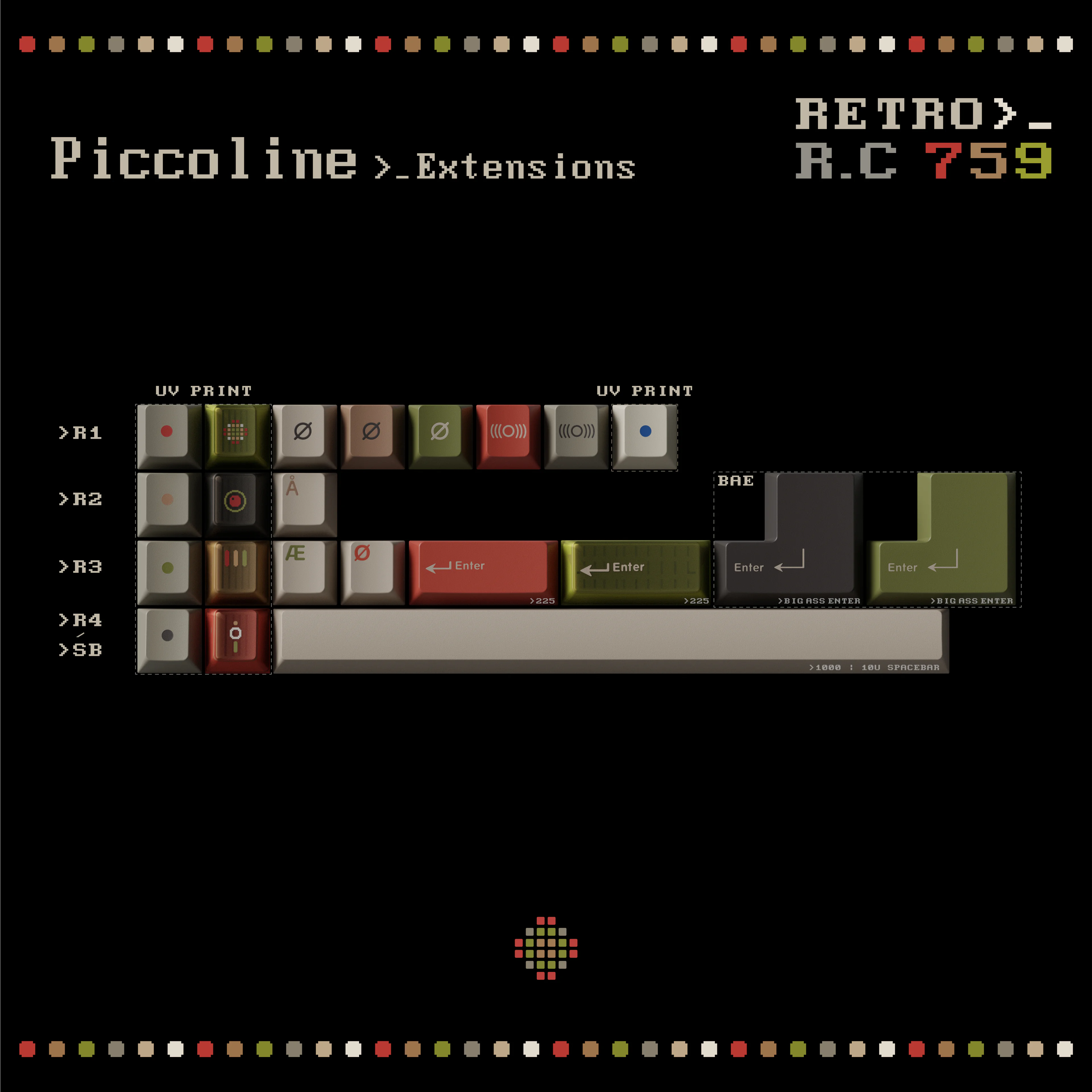 [In Stock] KeyKobo Retro>_R.C 759