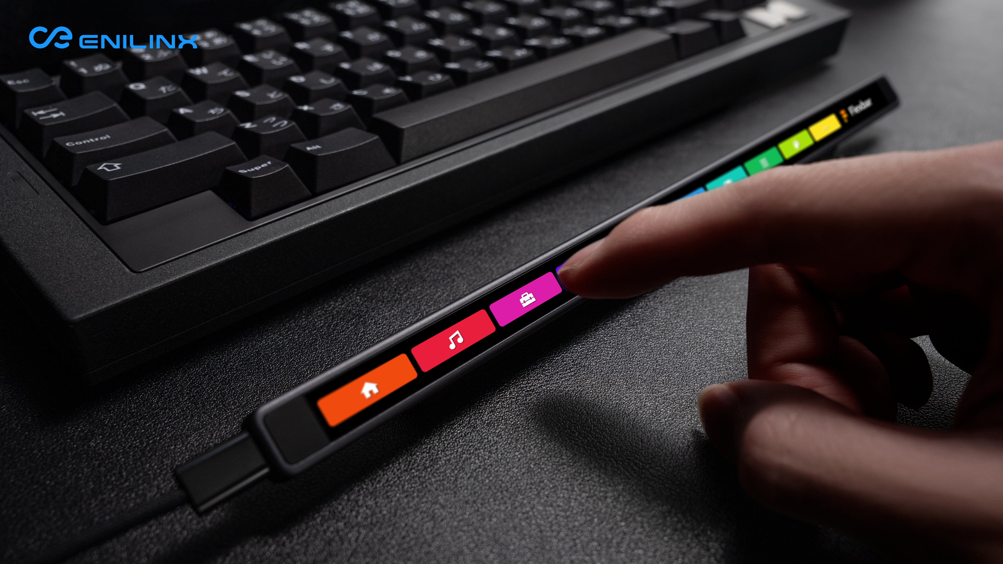 Flexbar Enilinx Bar ブラック Touch Bar Enilinx Flexbar スクリーンタッチバー