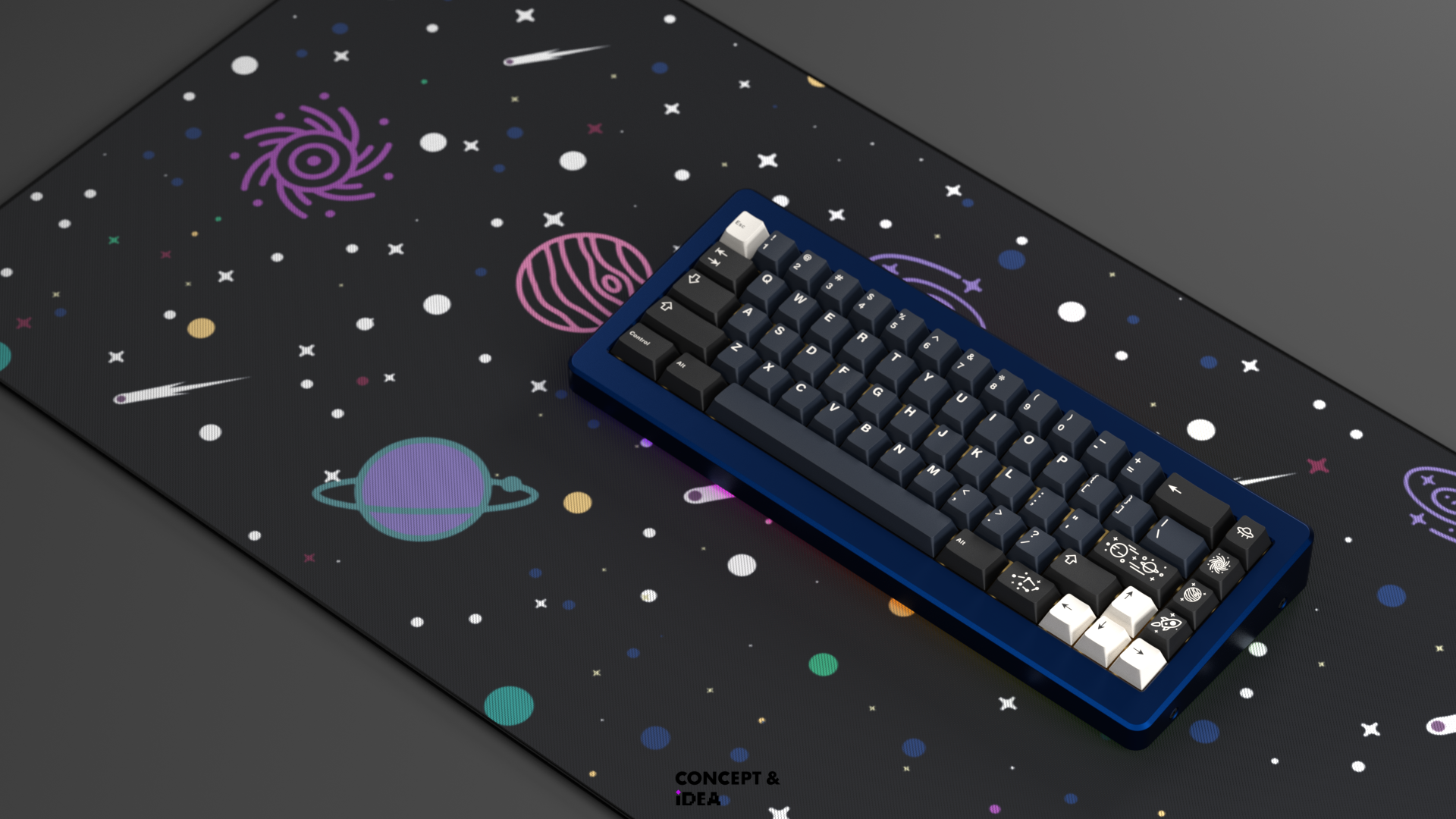 GMK Galaxy Cherry Profile Double Shot ABS Keycap Set - Thumbnail 2