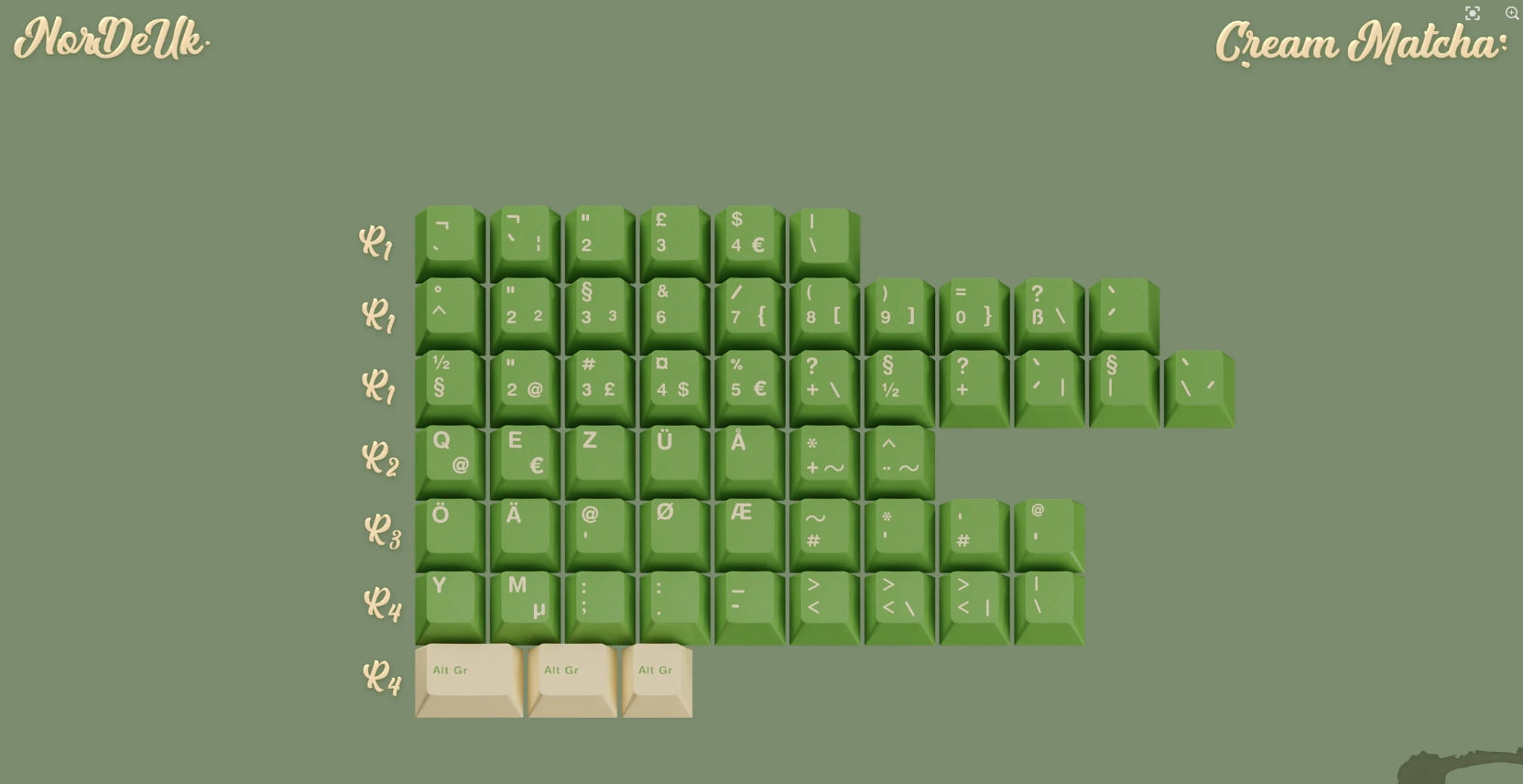 [In Stock] GMK Cream Matcha