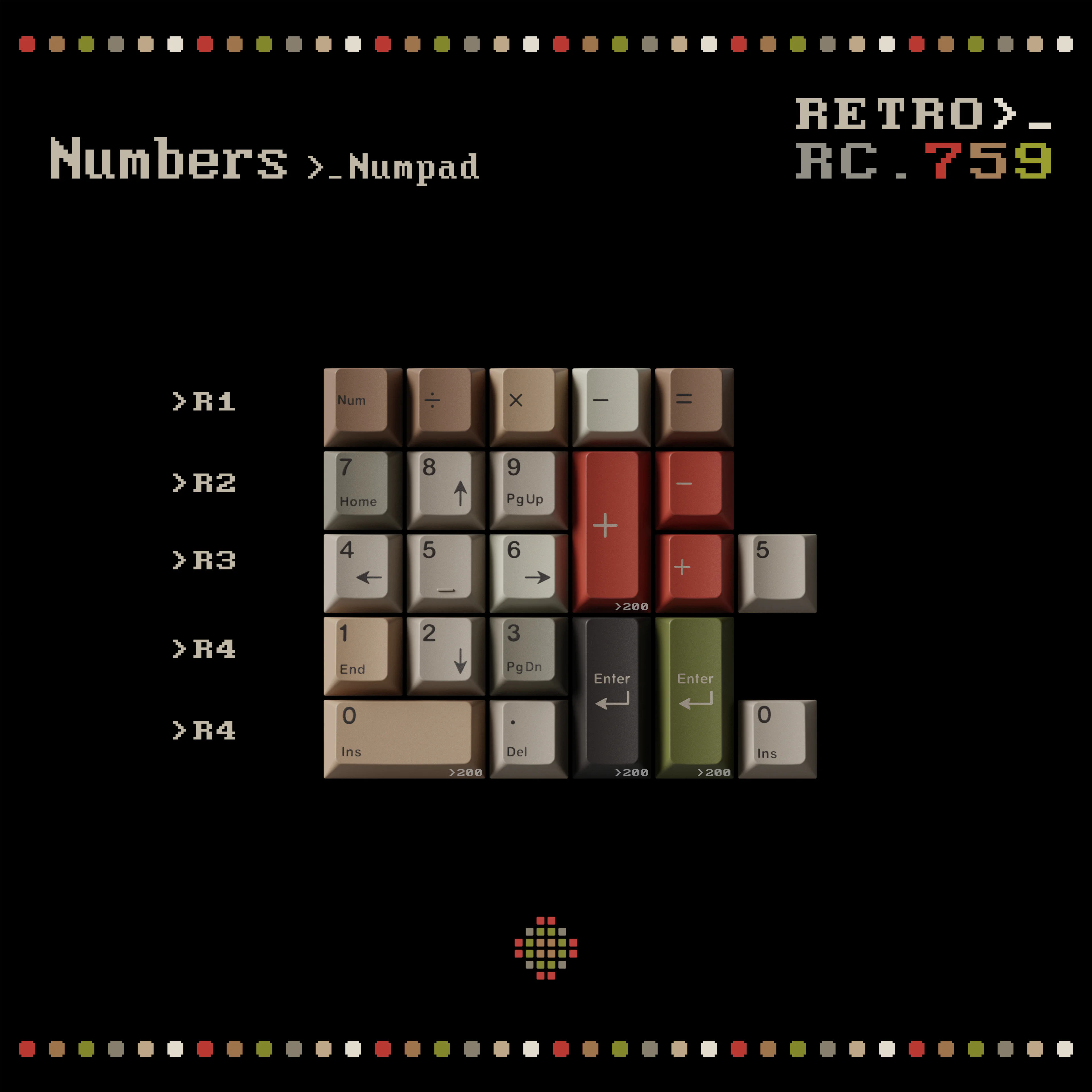 [In Stock] KeyKobo Retro>_R.C 759