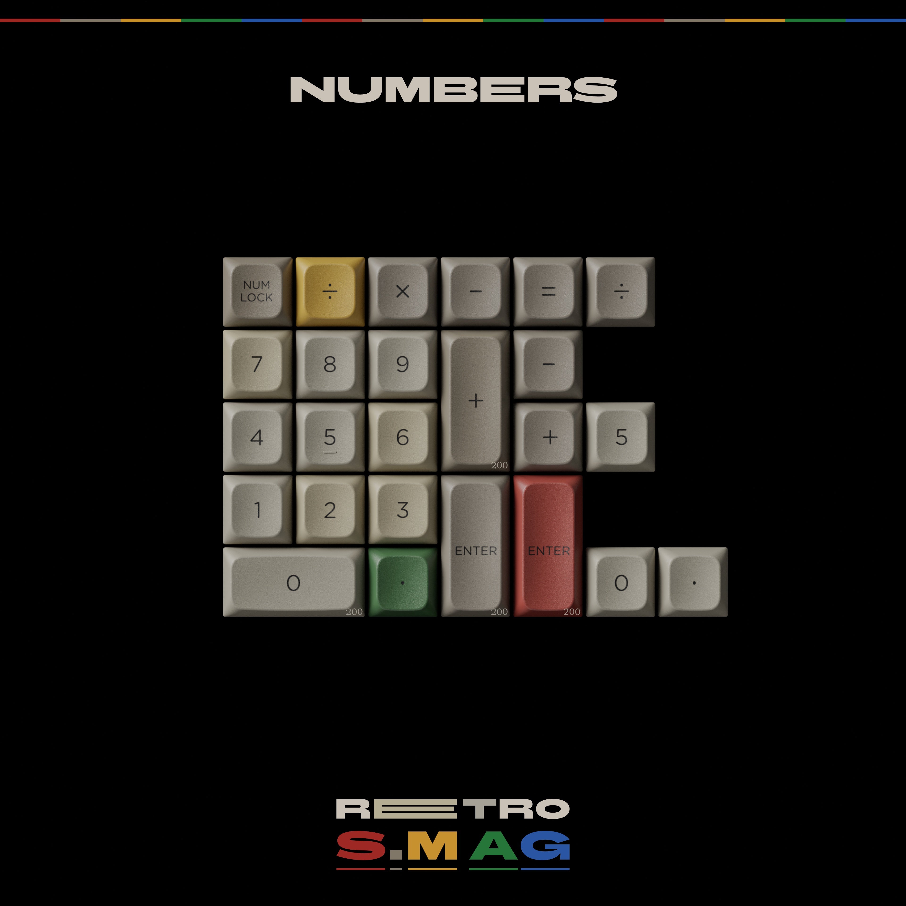 [Pre Order] PBS Retro S.M AG PBT Keycaps