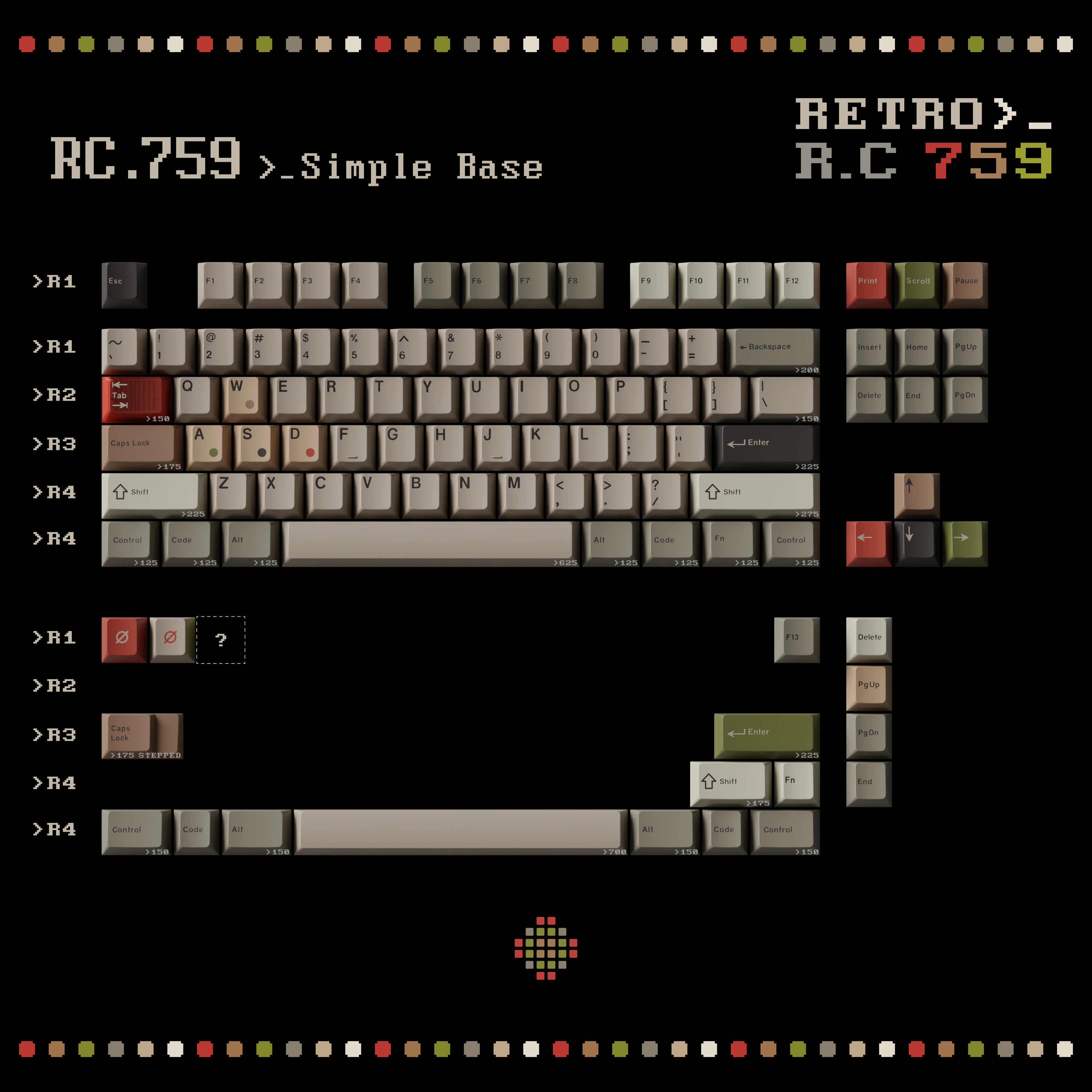 [In Stock] KeyKobo Retro>_R.C 759