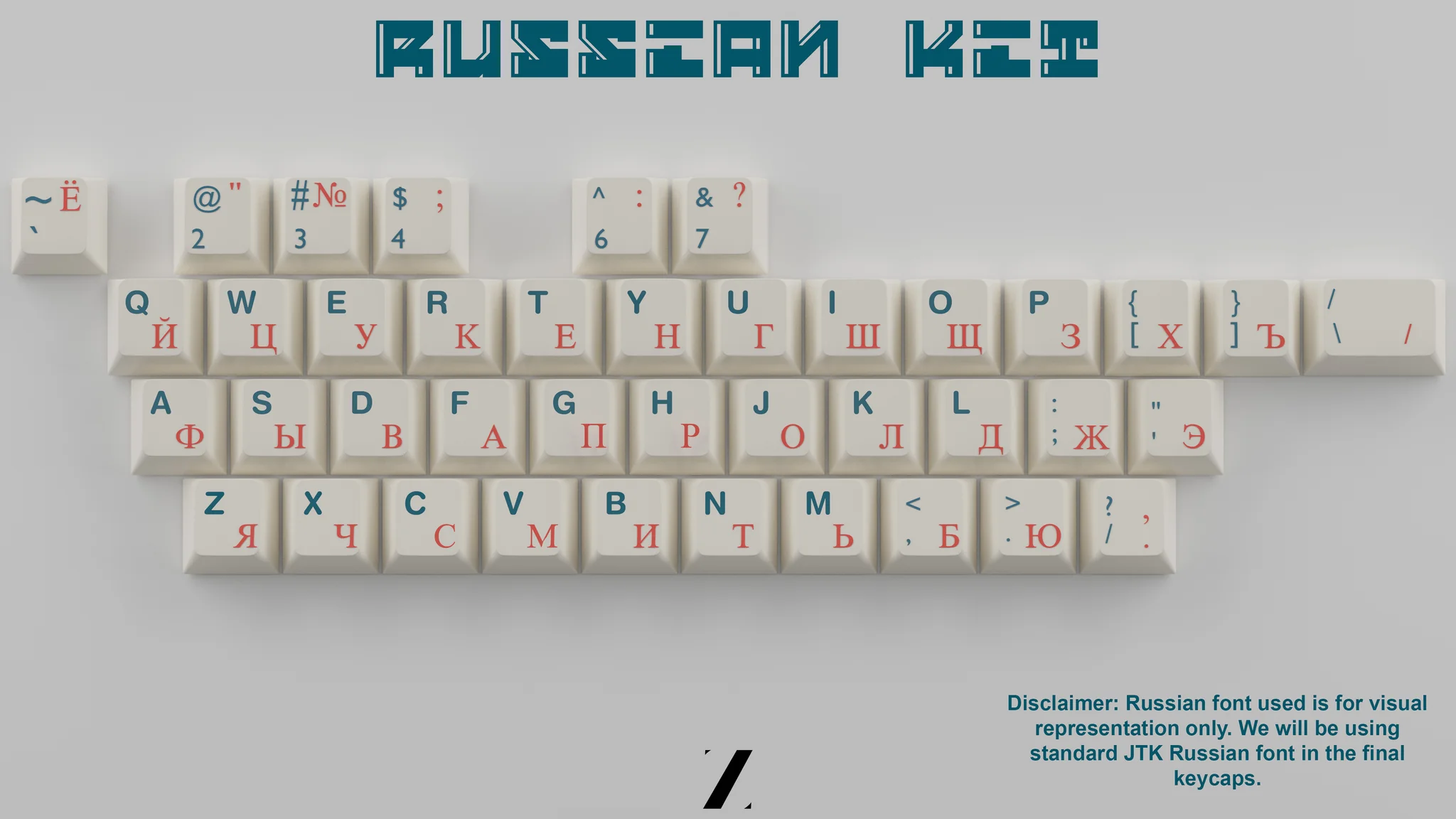 [In Stock] JTK Azure - Tripleshot Cyrillic