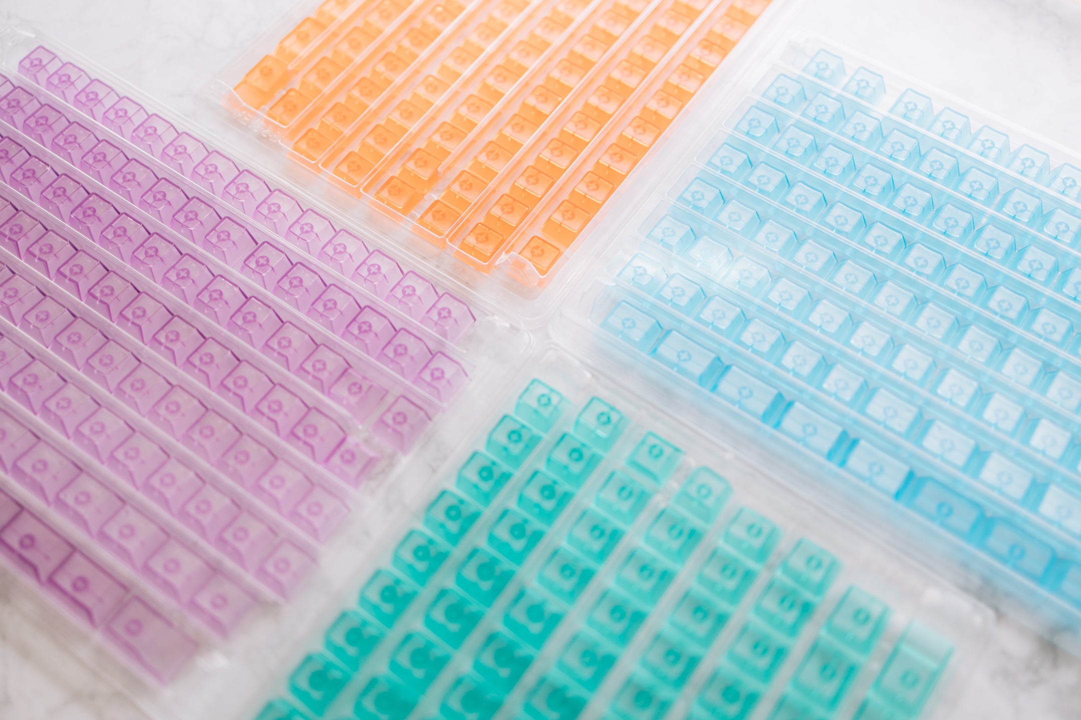 [In Stock] LeleLab Crystal Color Clear ABS Keycap Sets - Blanks set  (126-key) / Clear