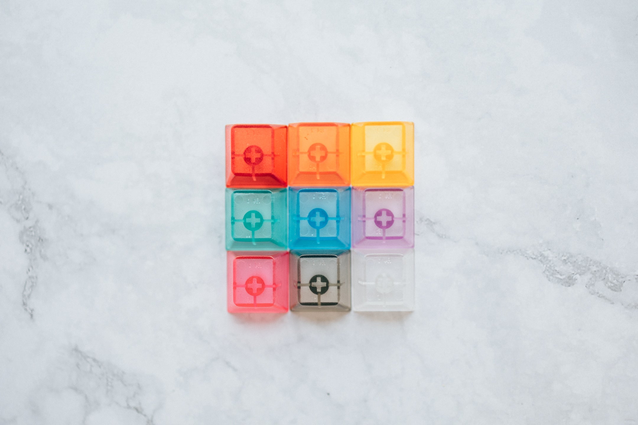 [In Stock] LeleLab Crystal Color Clear ABS Keycap Sets - Blanks set  (126-key) / Clear