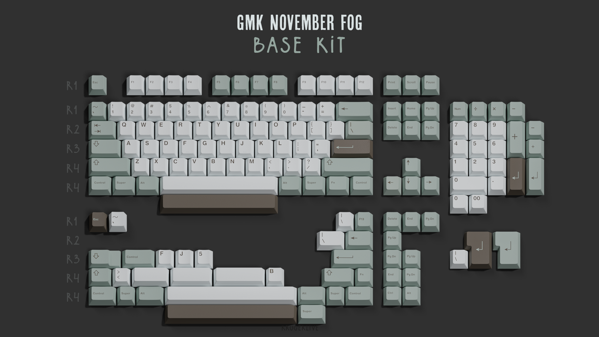 [In Stock] GMK November Fog