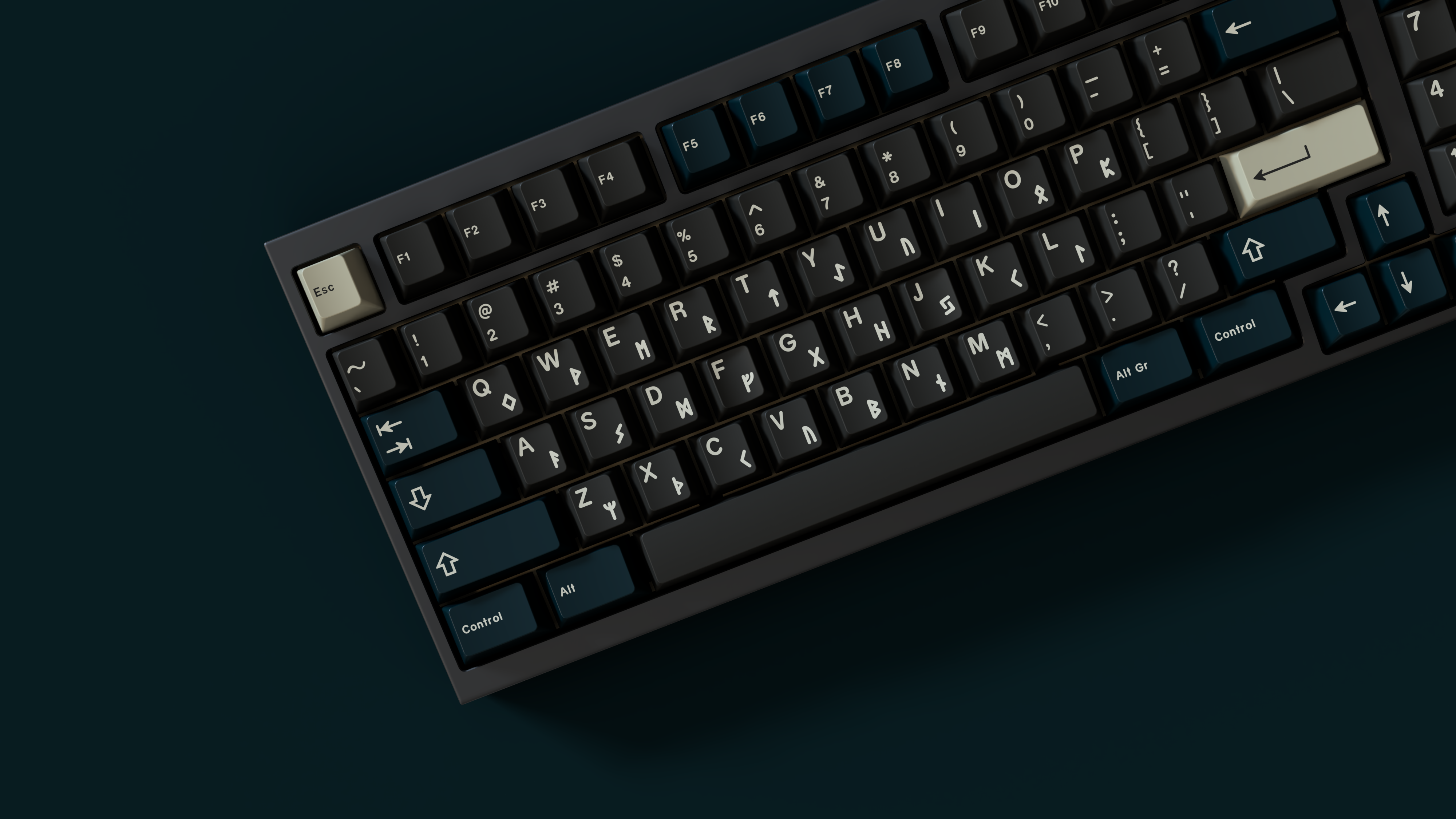 GMK Norse キーキャップ GMK Norse Clone Keycaps Set Vikings Black White Cherry