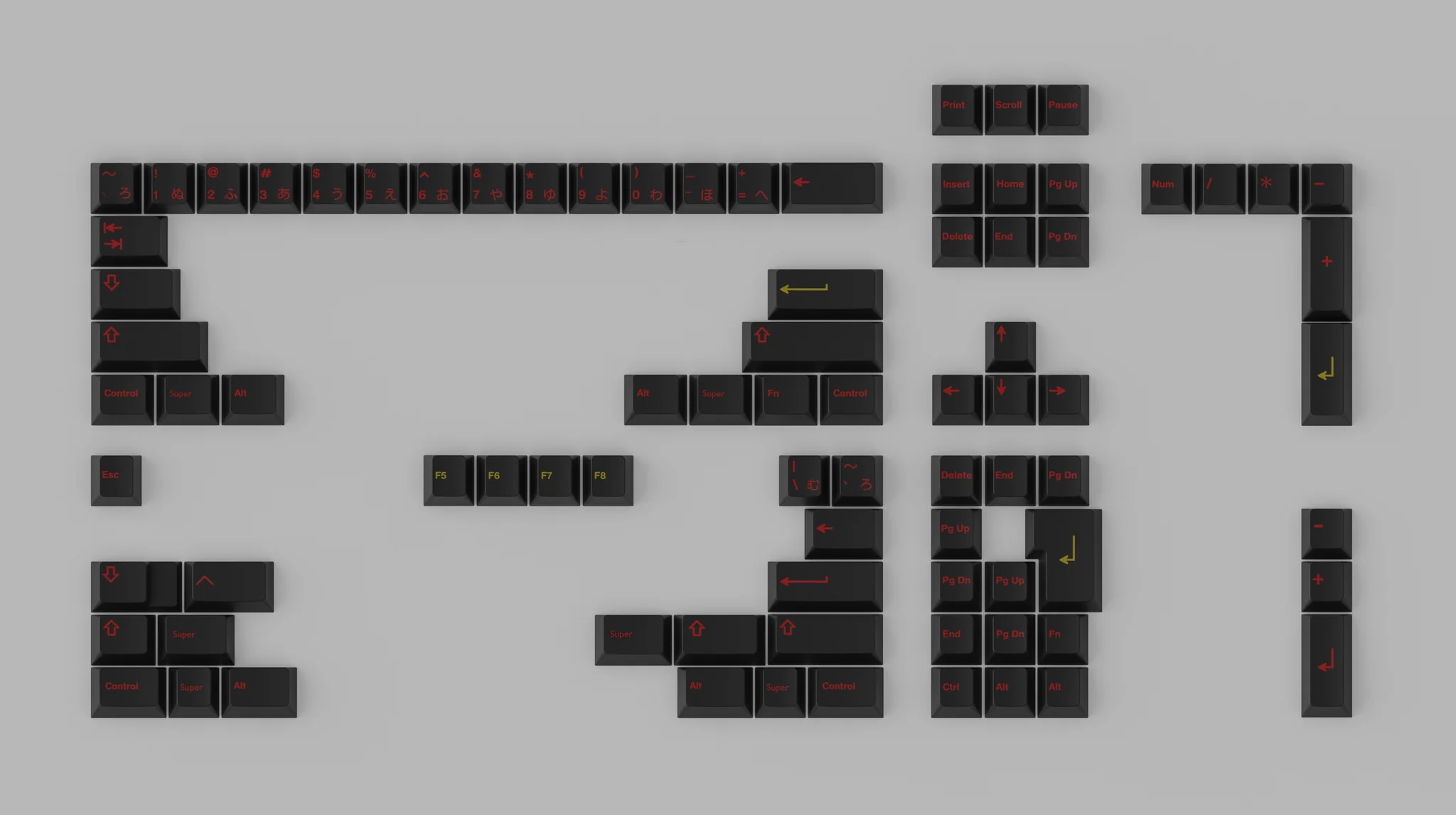 GMK Higanbana Base 147 Key Cherry Profile Double Shot ABS Keycap Set