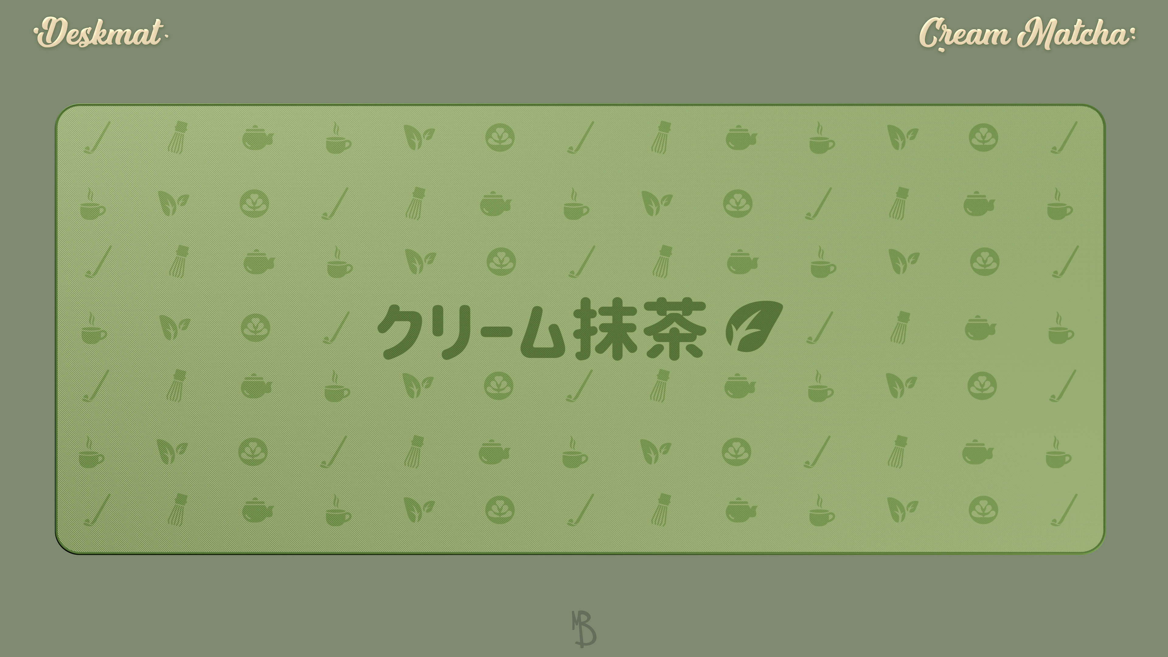 [Group Buy] GMK Cream Matcha Deskmats